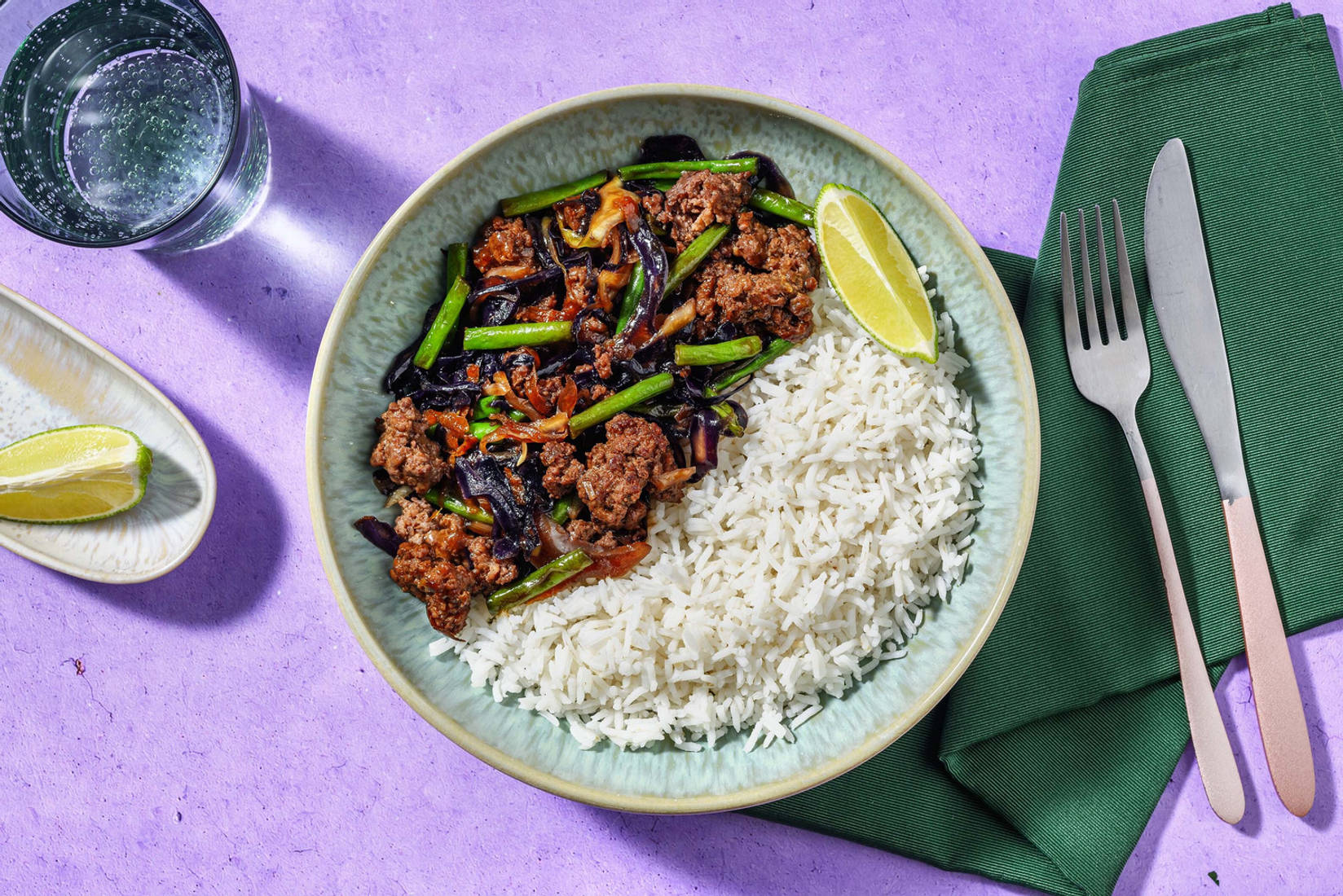 Sticky Honey Beef Rice Bowl