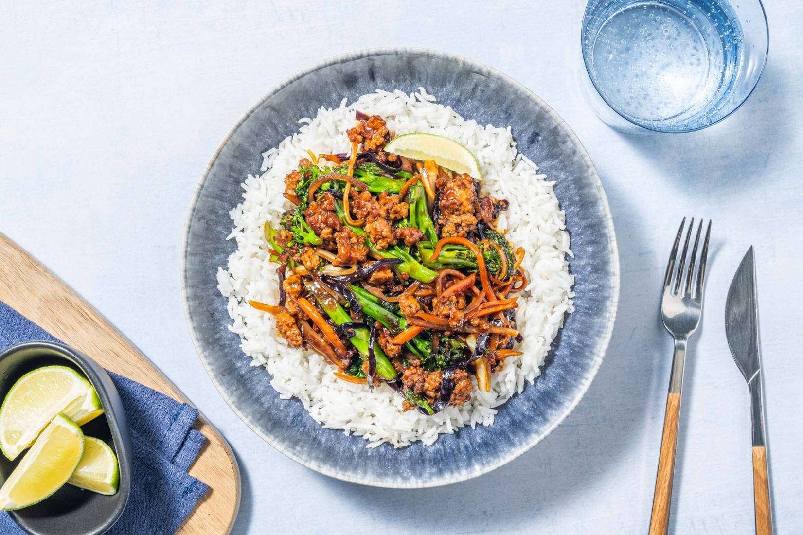 Sticky Honey Pork Rice Bowl