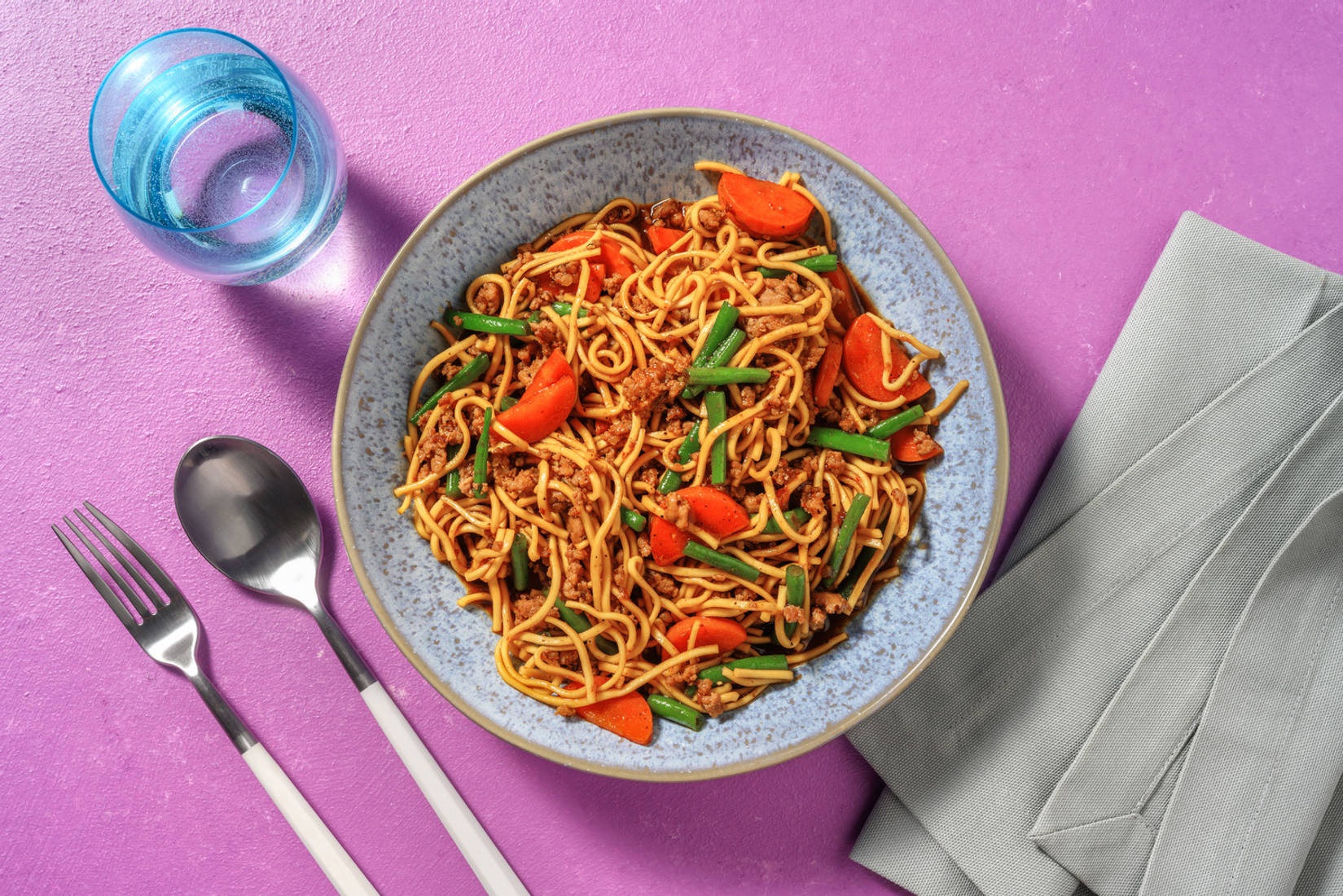 Sriracha Bulgogi Beef Noodles