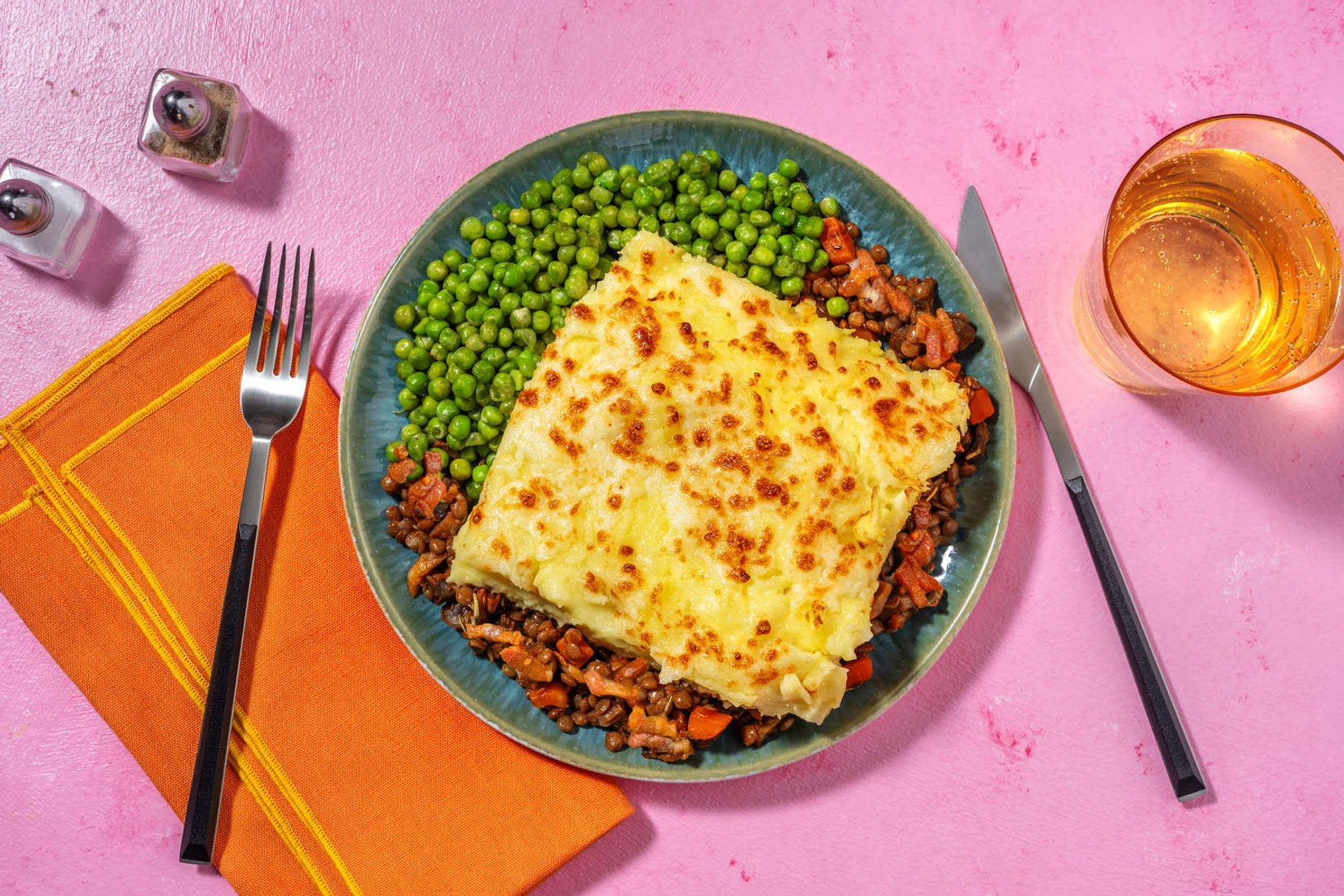 Hearty Bacon, Lentil and Mushroom Cottage Pie