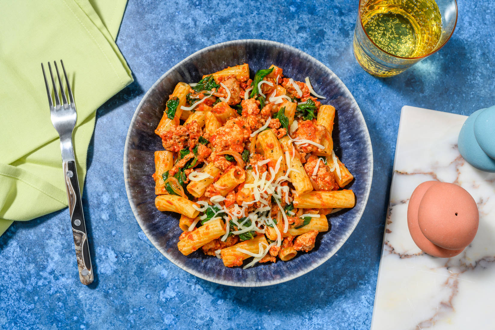 Pork Rigatoni in Rich Tomato Sauce