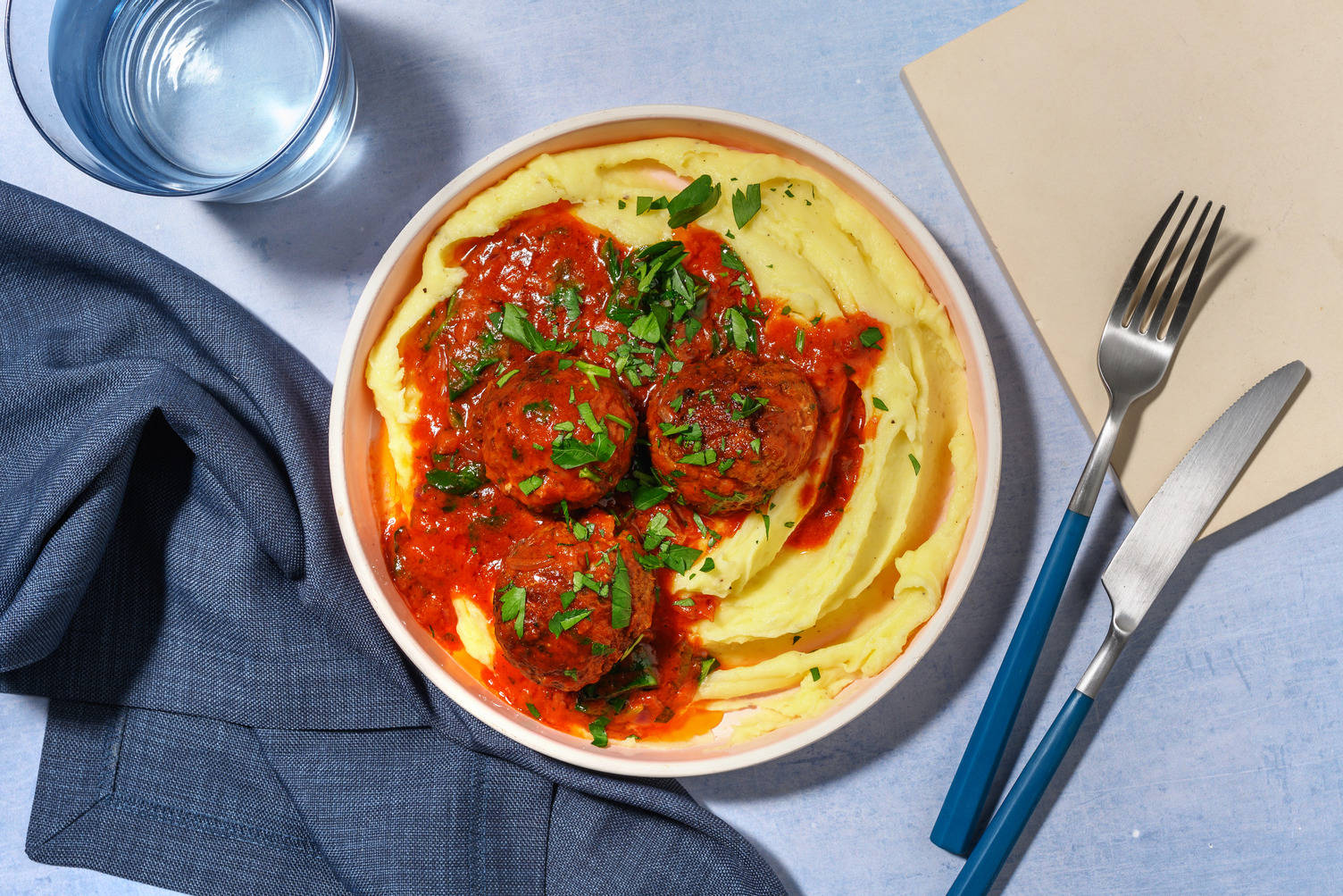 Lean Beef Meatballs and Creamy Mash