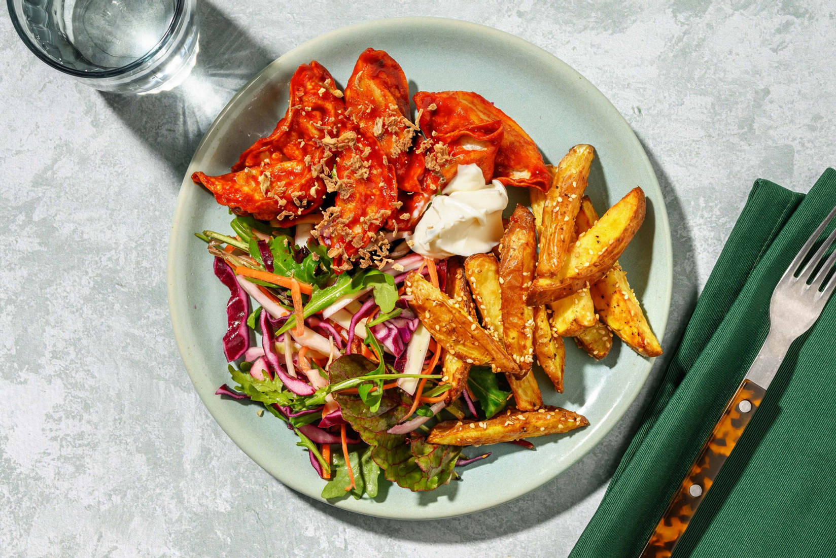 Gochujang Glazed Veggie Gyozas