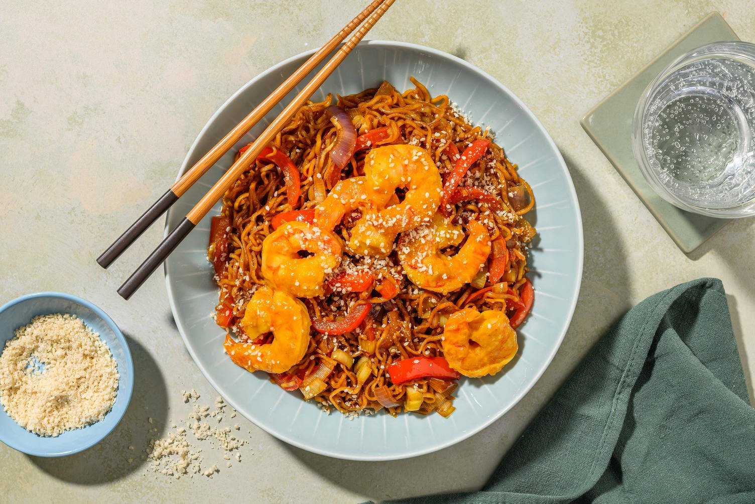 Crevettes en sauce douce à la mangue