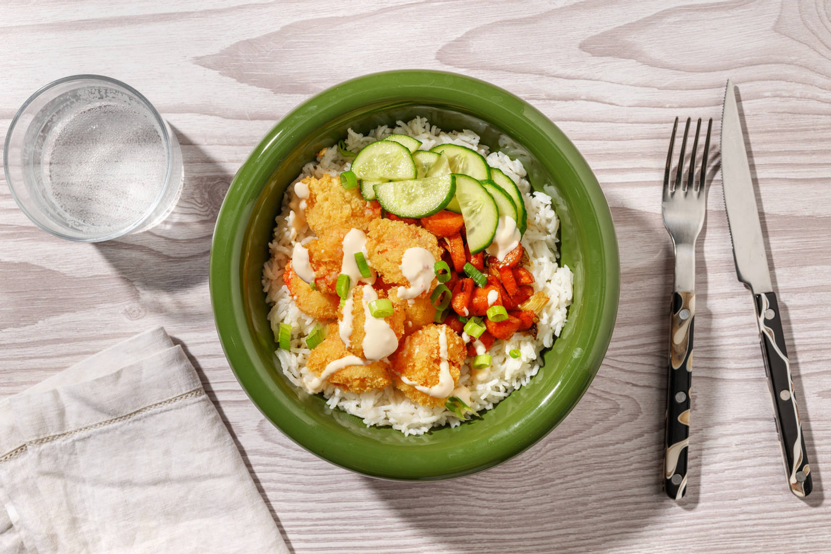 Bang Bang Prawn and Chicken Bowl