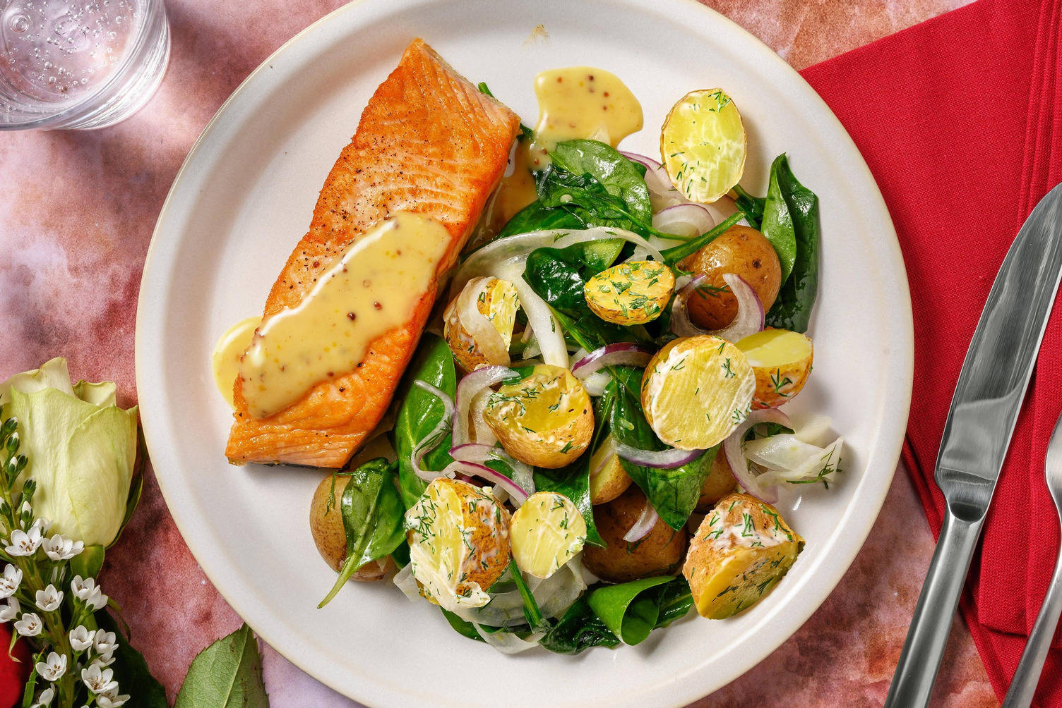 Forførende laks i honning- og sennepssaus