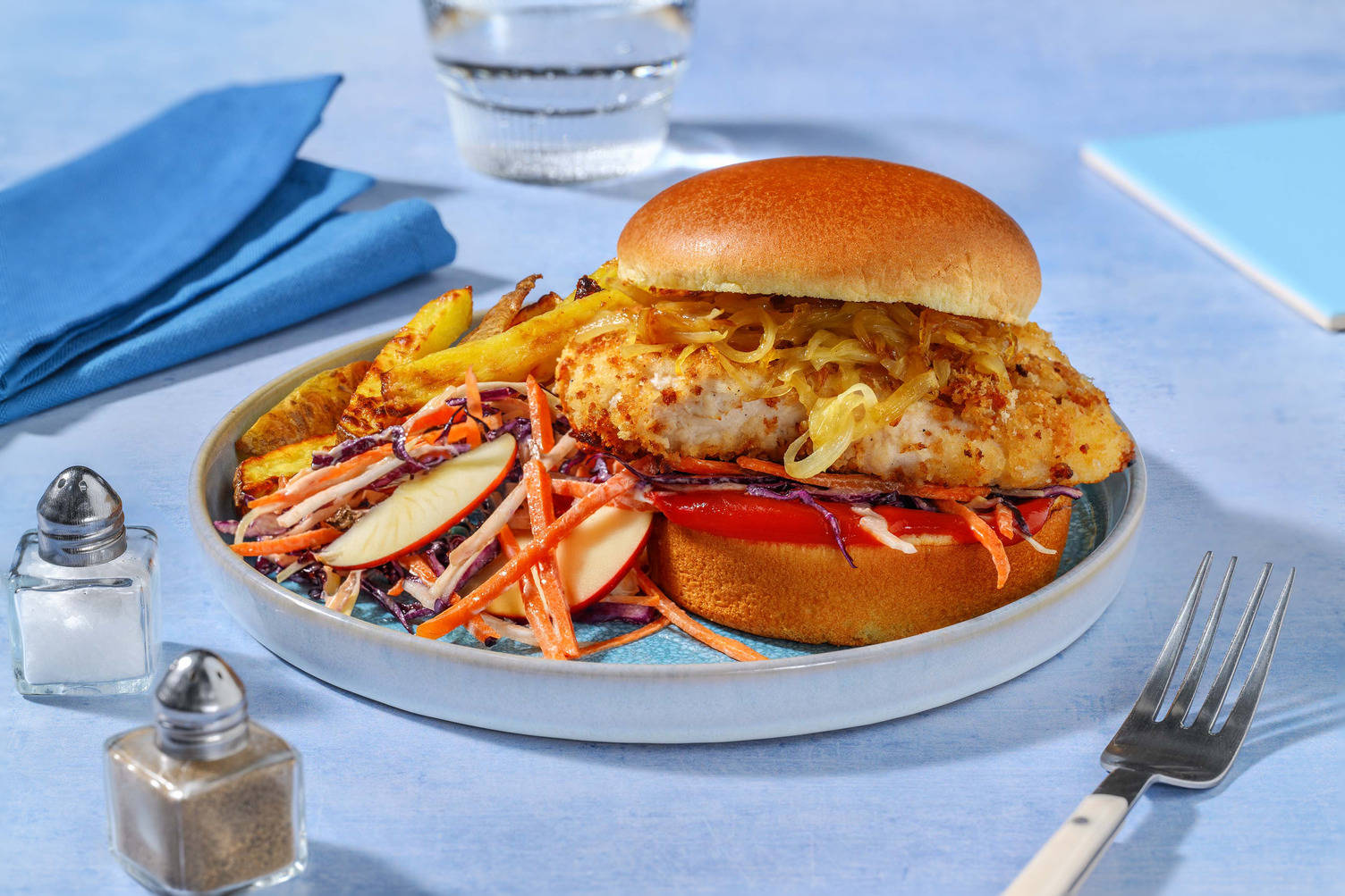 American Style Chicken Schnitzel Sando