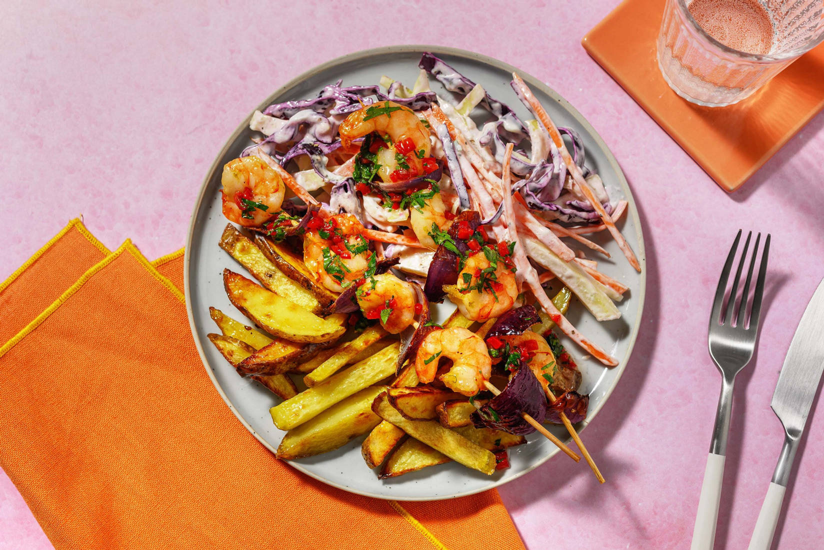 Chimichurri Prawn Skewers