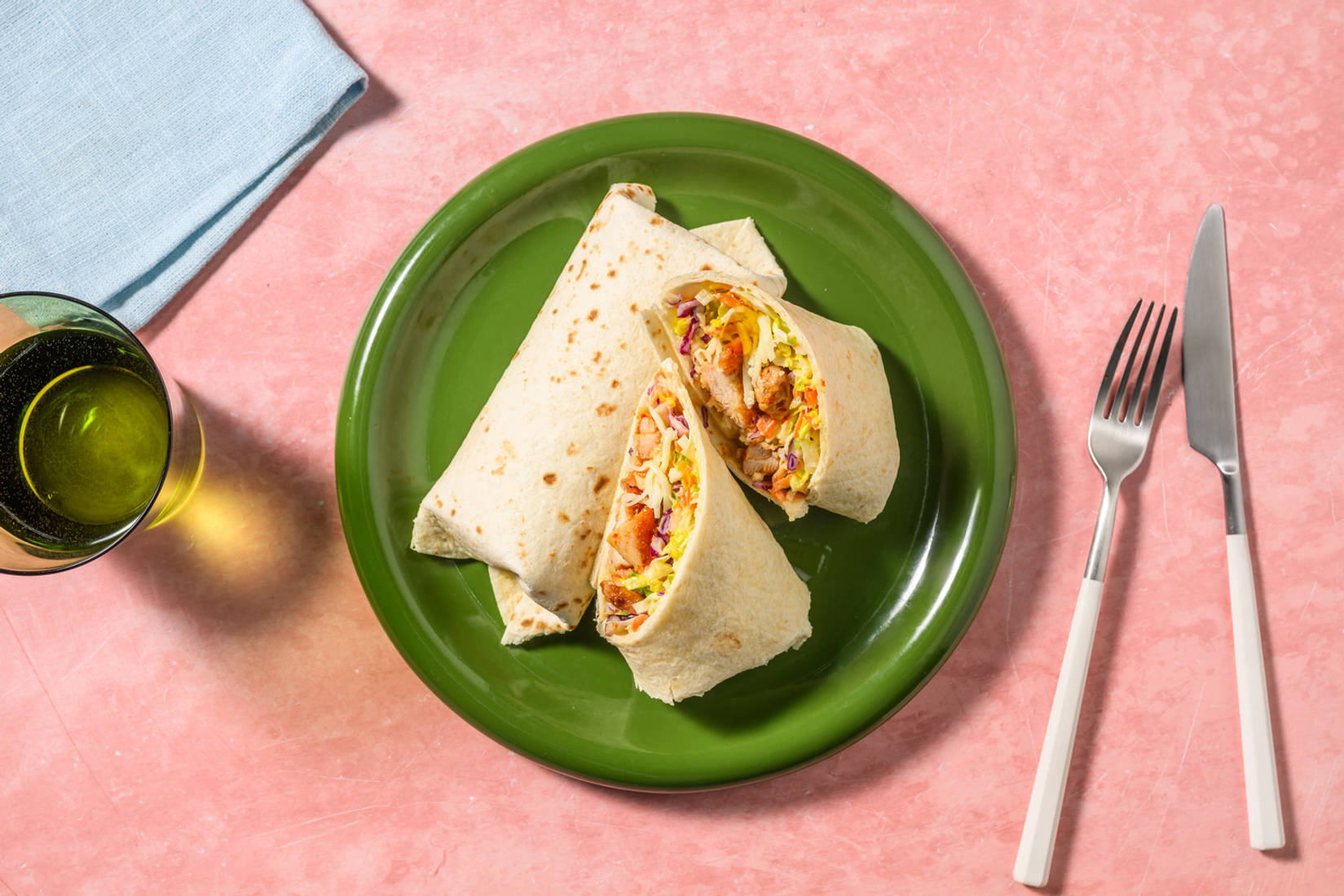 Honey-Harissa Cheesy Chicken Wraps