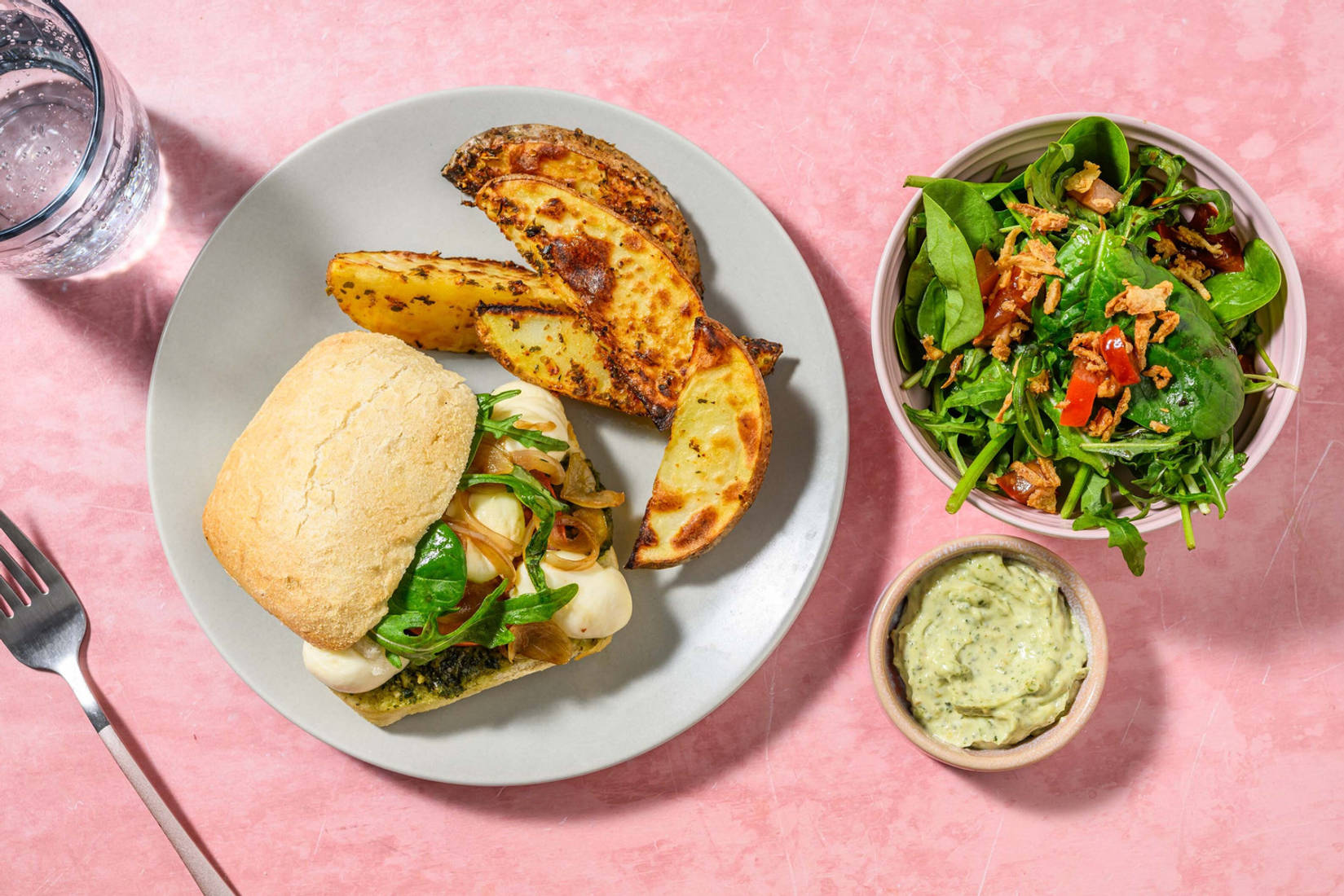 Pesto Chicken, Tomato and Bocconcini Melts