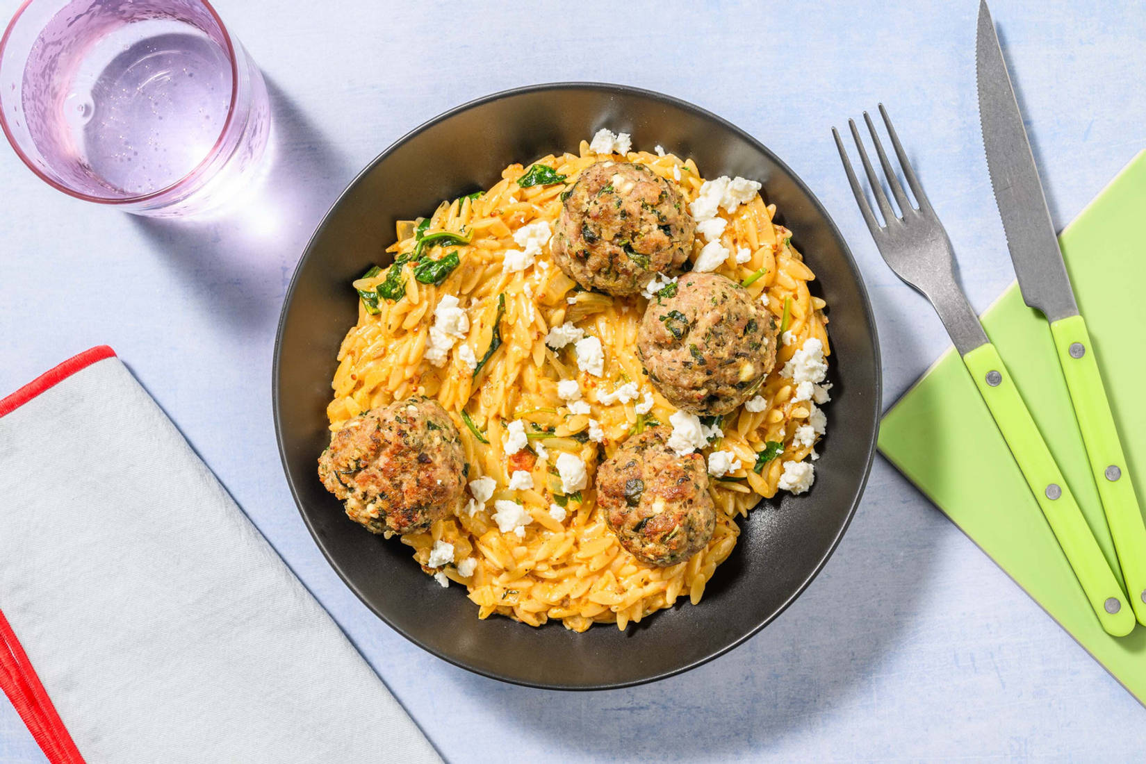 Feta-Beyond Meat® Meatballs