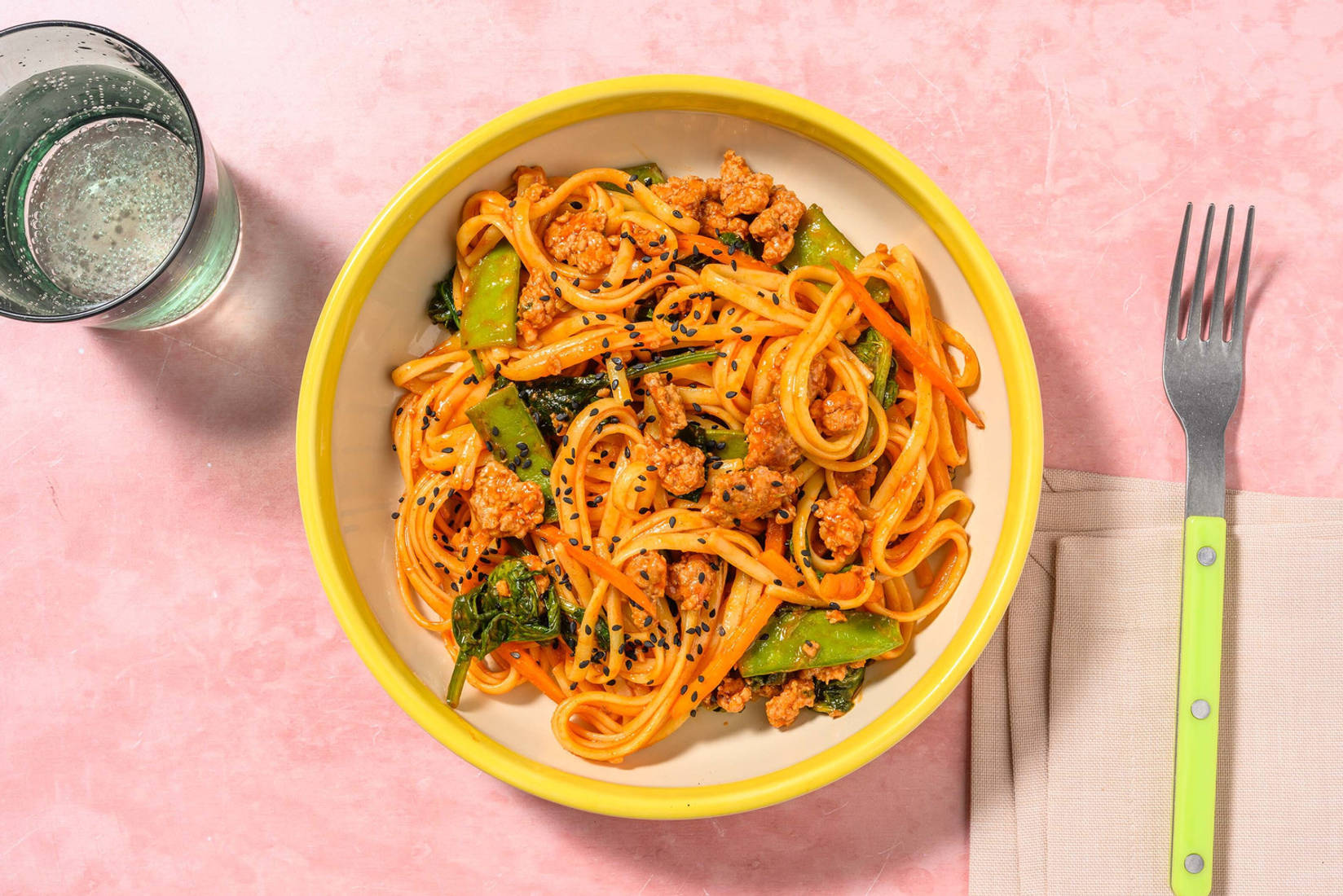 Gochujang-Sauced Beef in Noodles