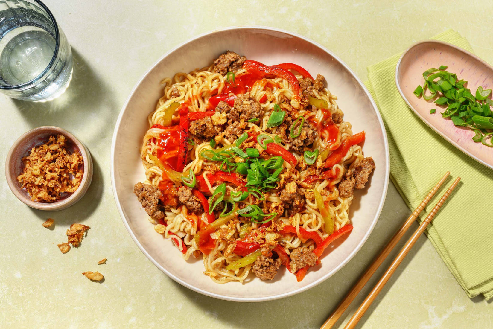 Chili-Garlic Beef Noodles