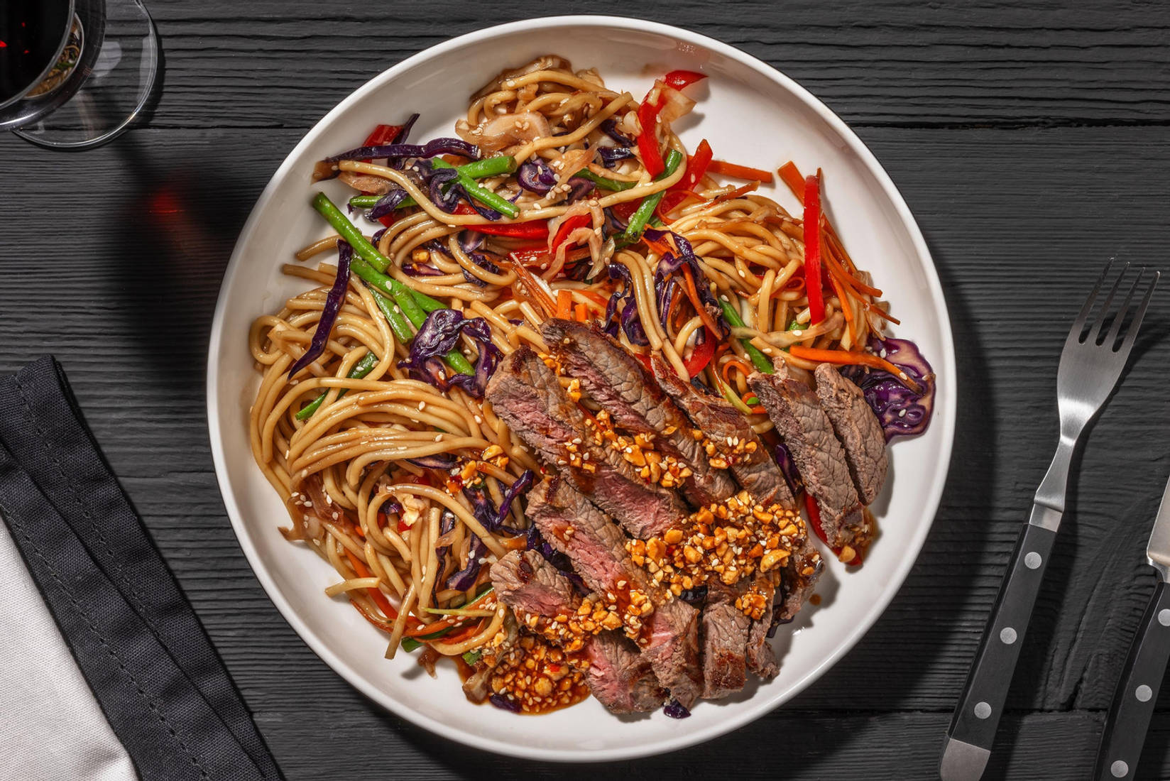Umami Steak and Noodle Stir-Fry
