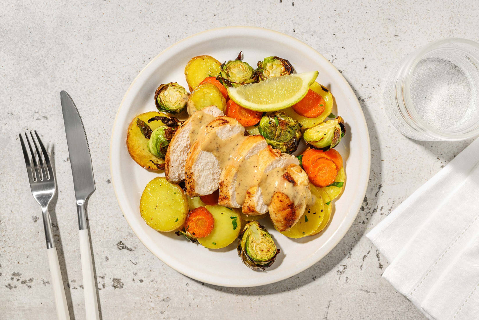 Repas futé : Hauts de cuisse de poulet crémeux au citron et à l'ail