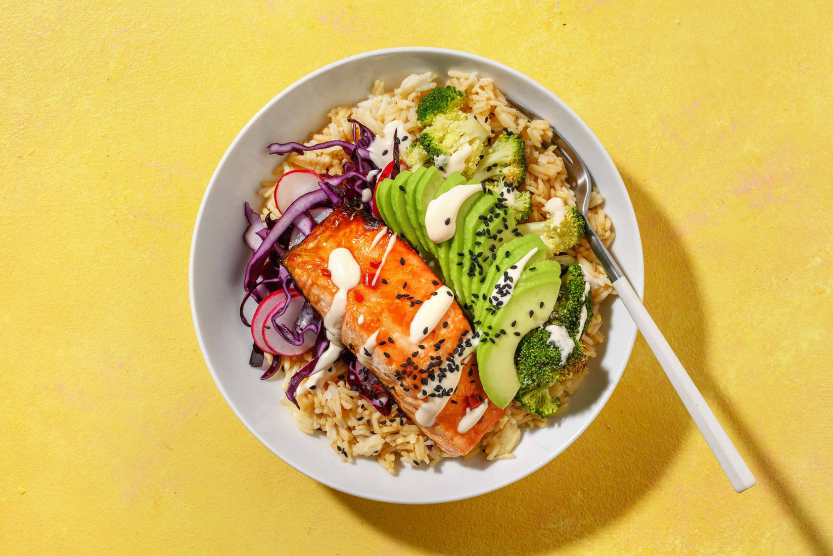 Sticky Bang Bang Salmon Bowls