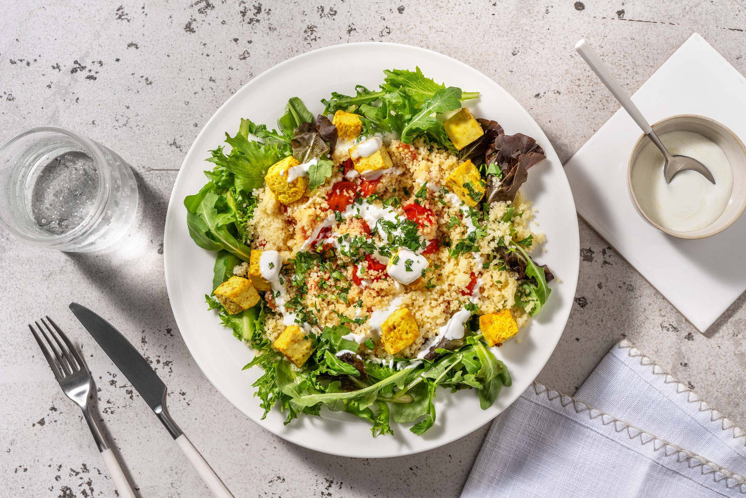 Salade de tofu glacé