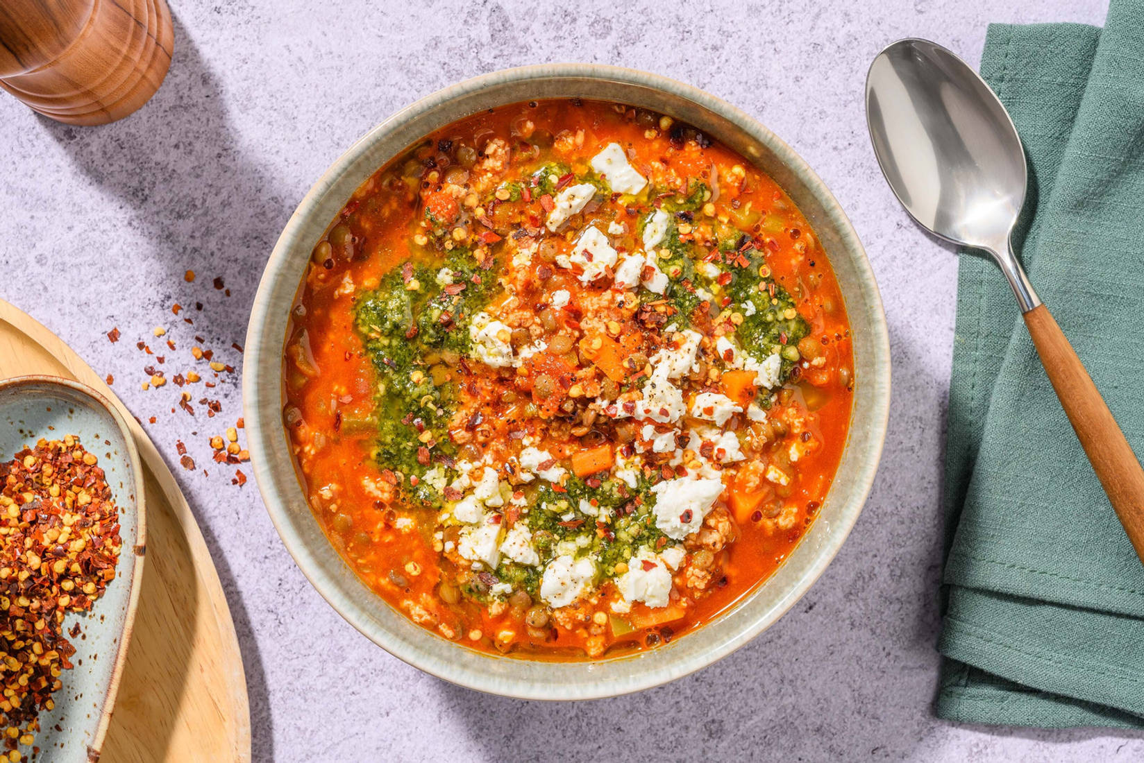 SuperQuick Spicy Italian Sausage-and-Lentil Stew