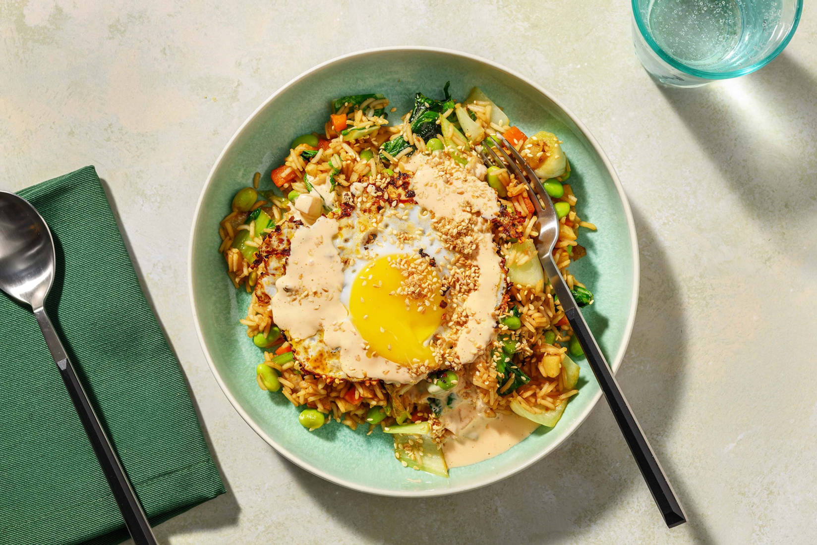 SuperQuick Chili Fried Egg Bowls