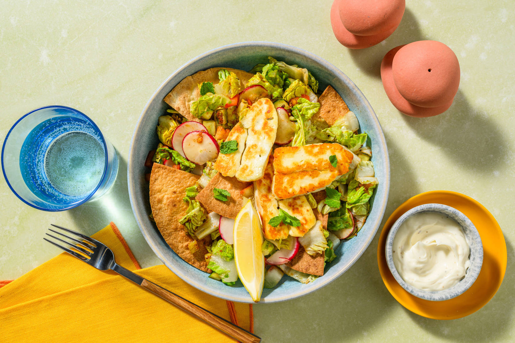 Bio-Halloumi-Tabbouleh mit Cranberries