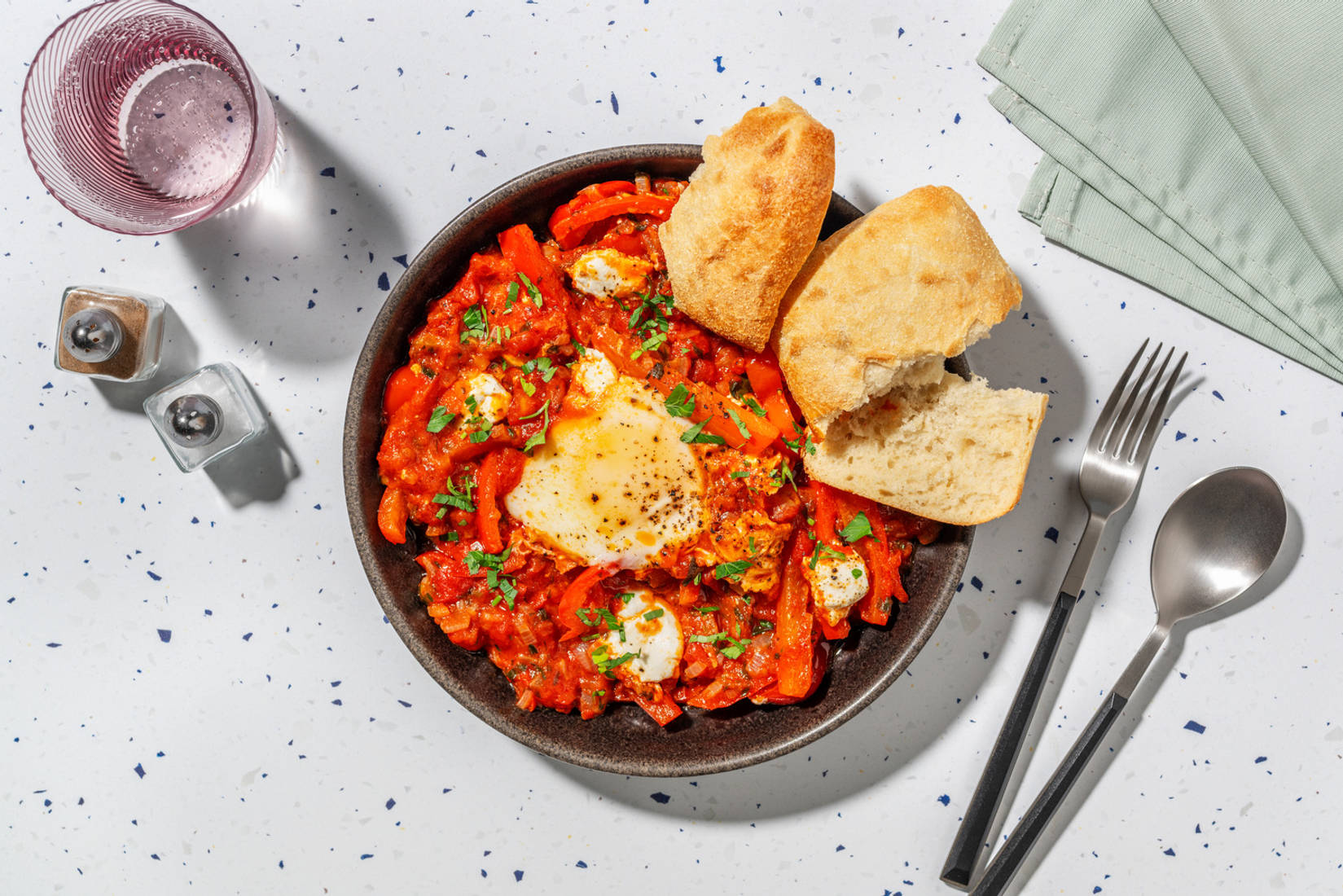 Double Goat's Cheese Shakshouka