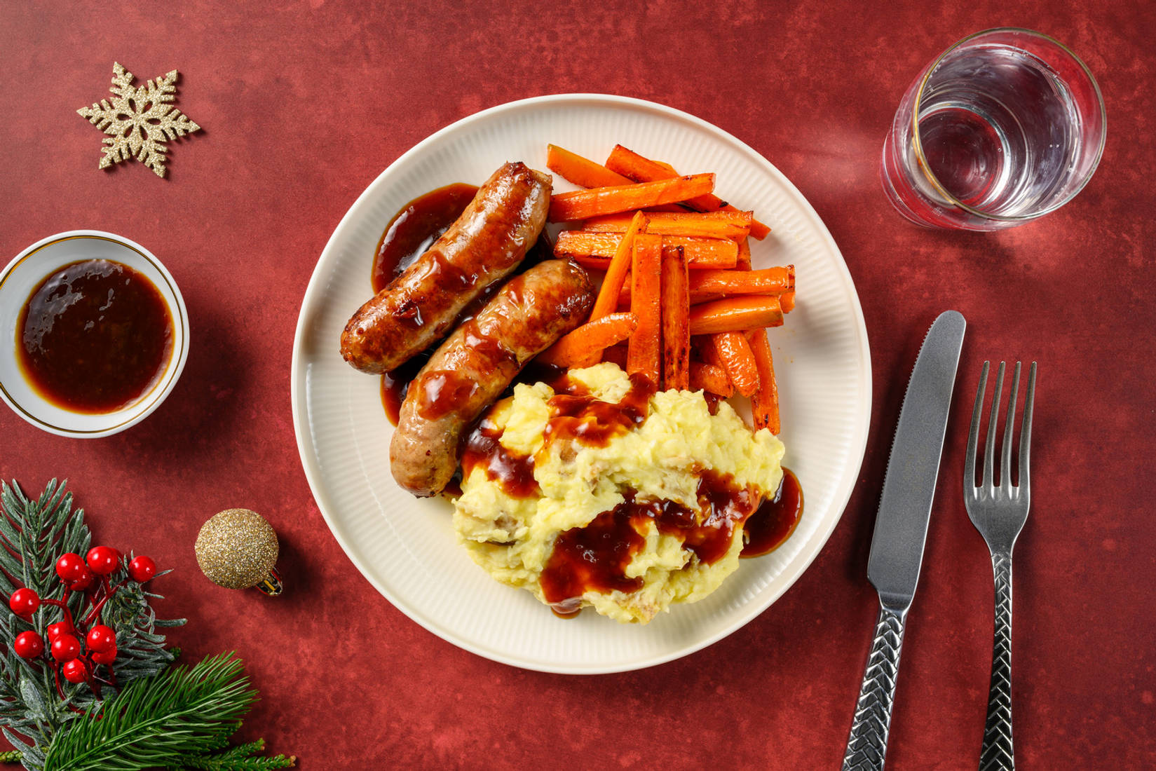 Cumberland Sausages and Parsnip Mash