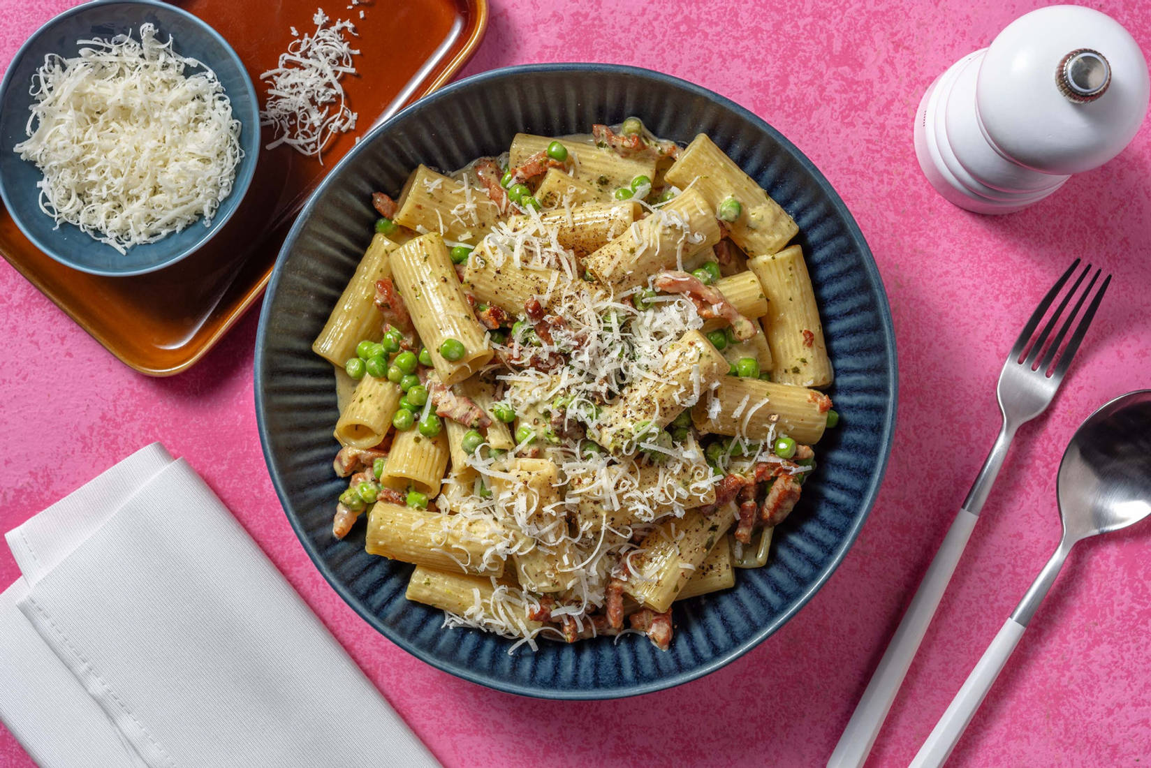 Creamy Bacon Pesto Pasta
