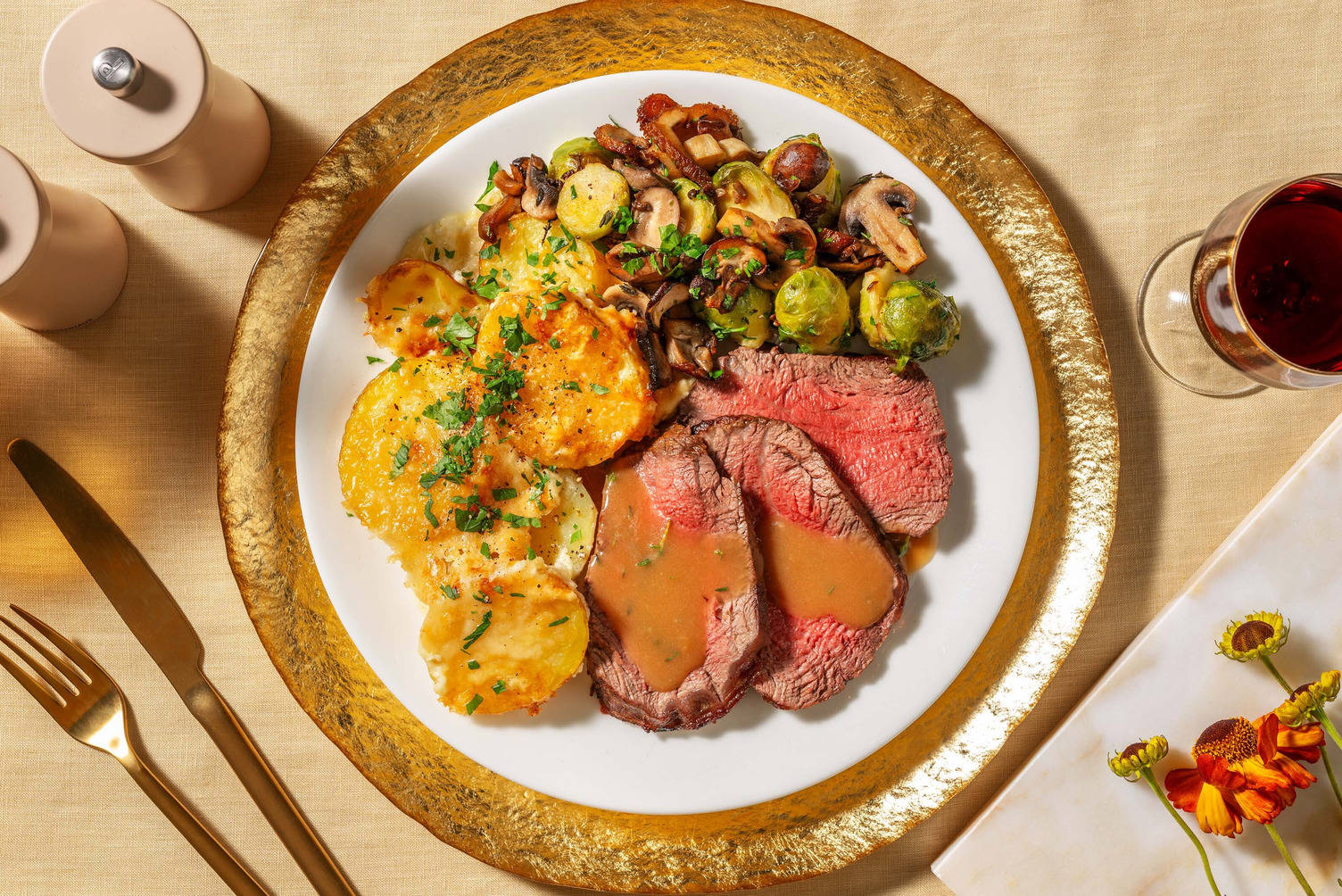 Tenderloin Steaks with Easy Scalloped Potatoes