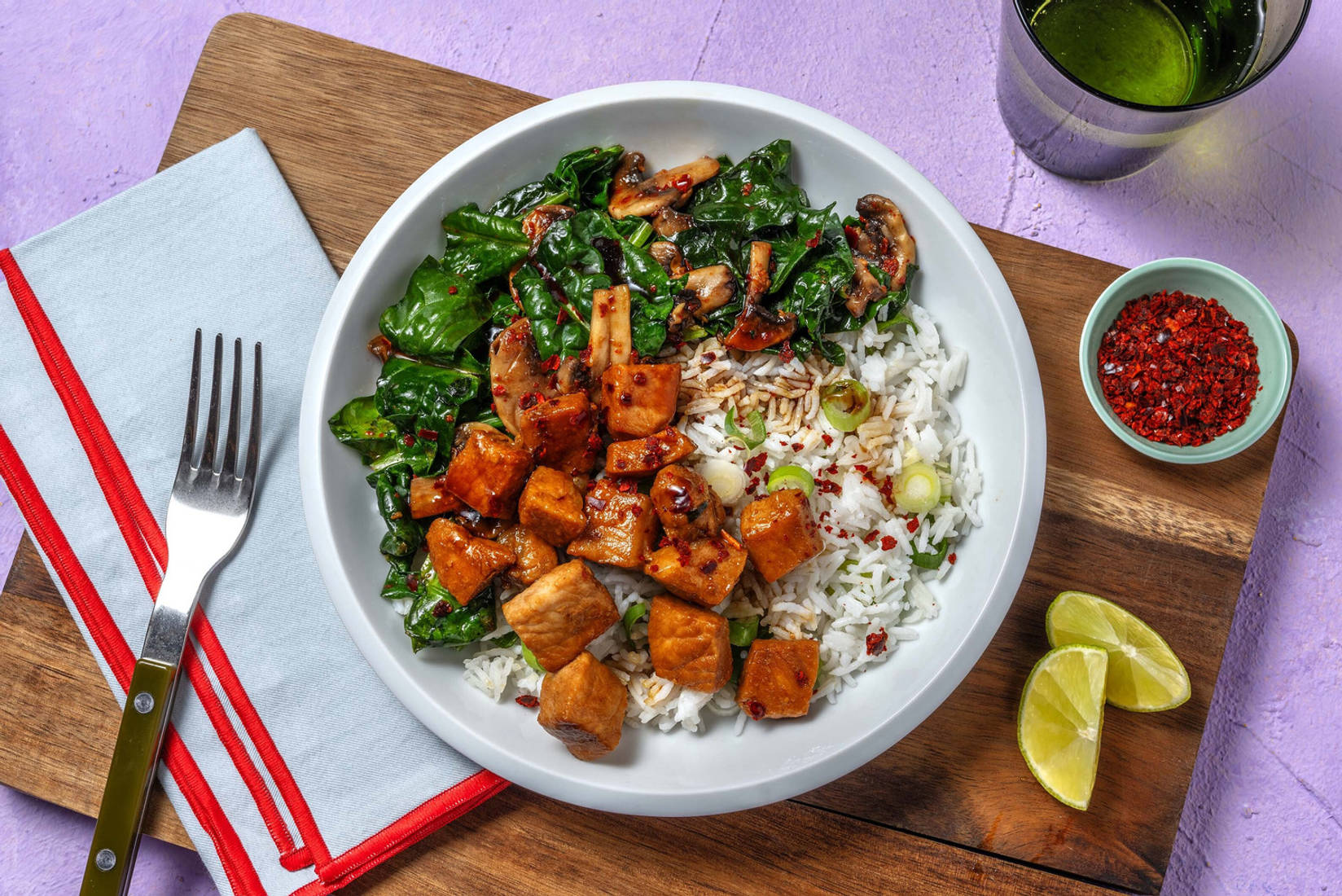 Maiale in salsa di soia dolce e lime