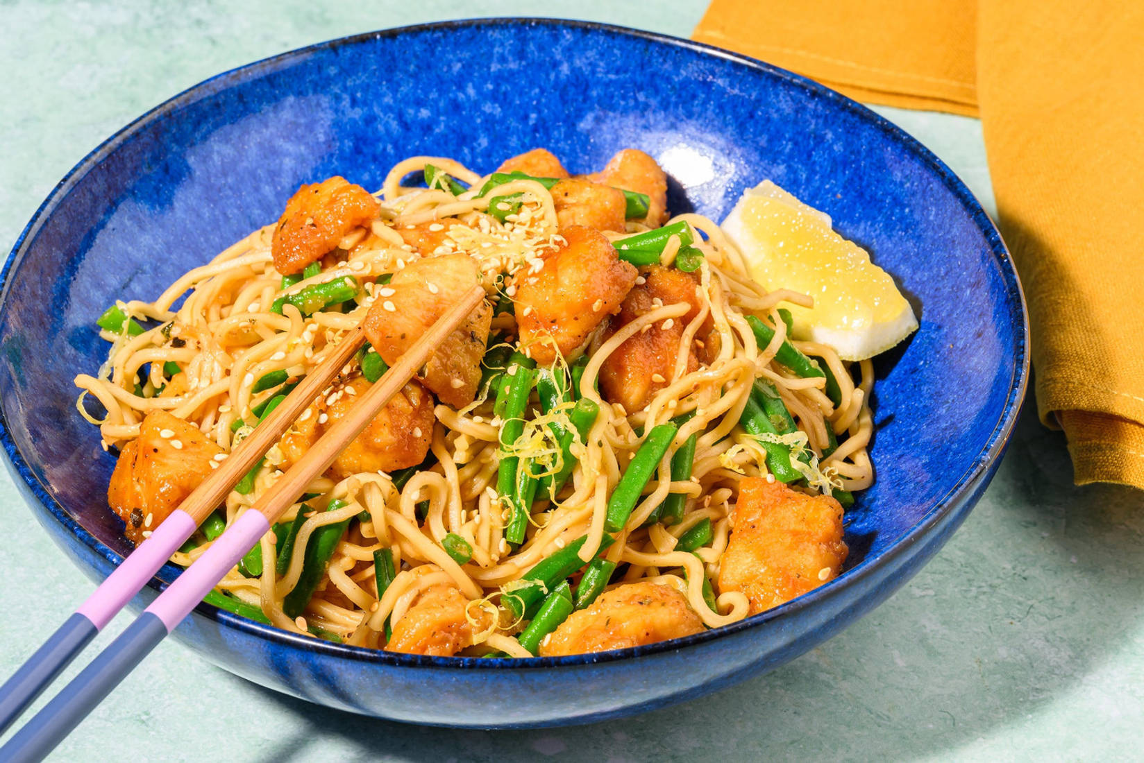 Sesame Lemon Chicken Noodles