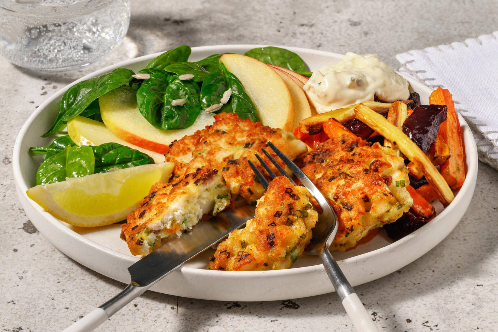 Fiskkakor med gräslök och remoulad