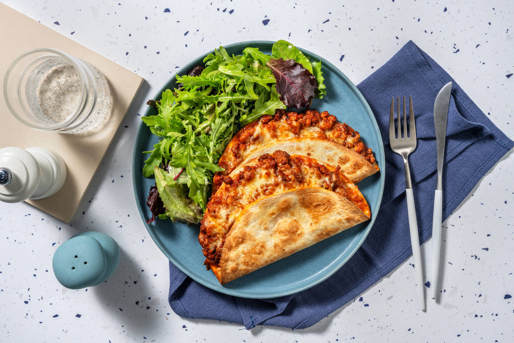 BBQ Beef & Pork Quesadillas