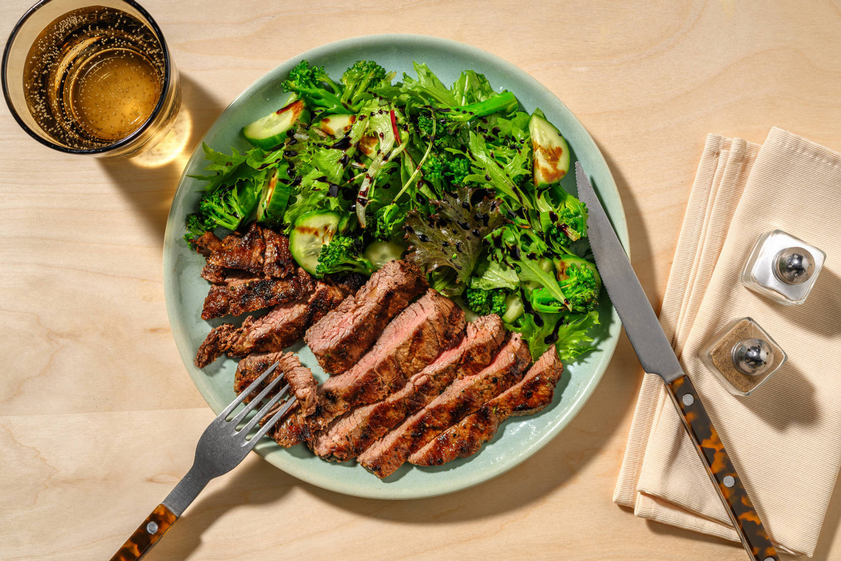 Grilled Beef & Charred Baby Broccoli Salad