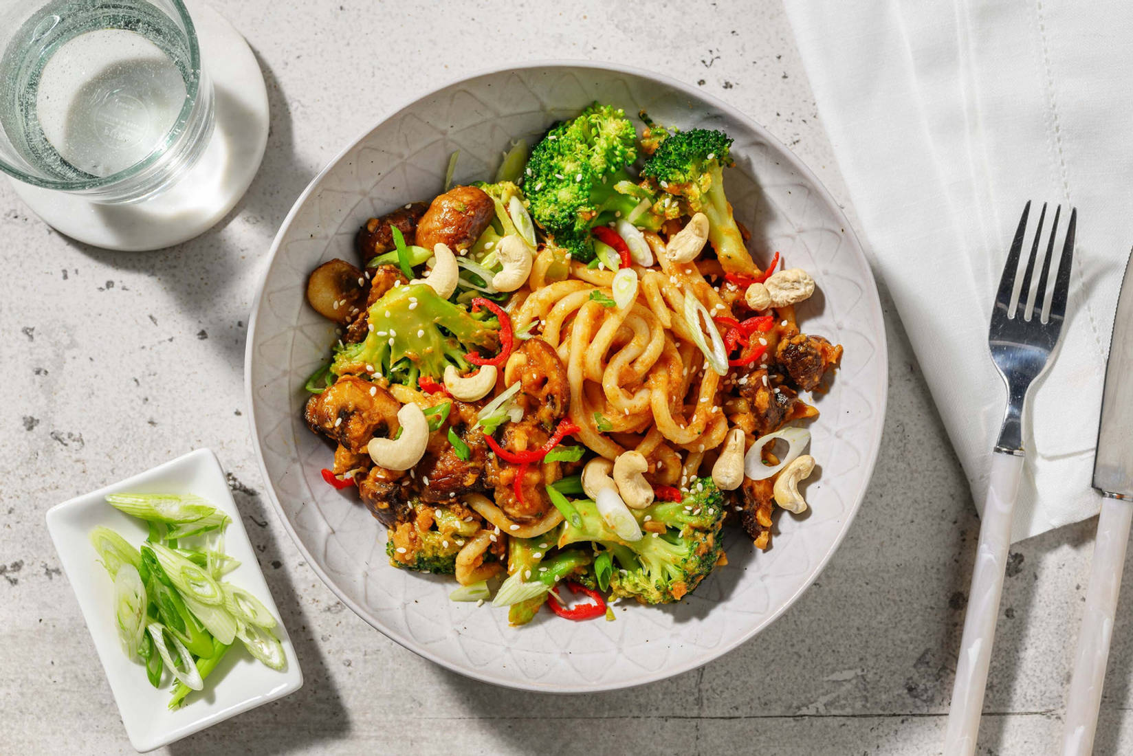 Ingefärsnudlar och nötcrunch