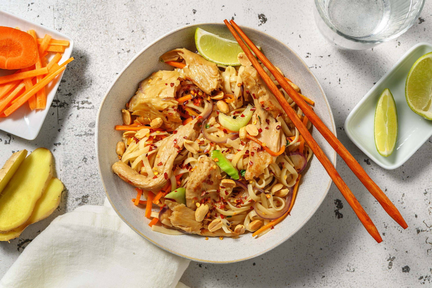 Vegetariske teriyaki-strimler