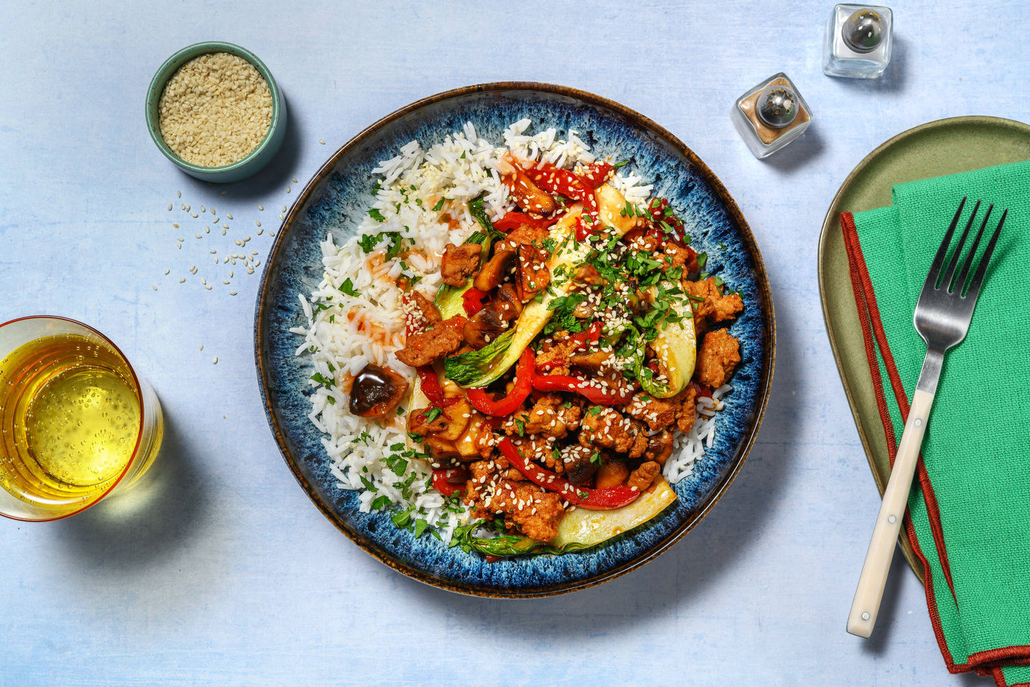 Fiery Sesame Lean Beef Bowls