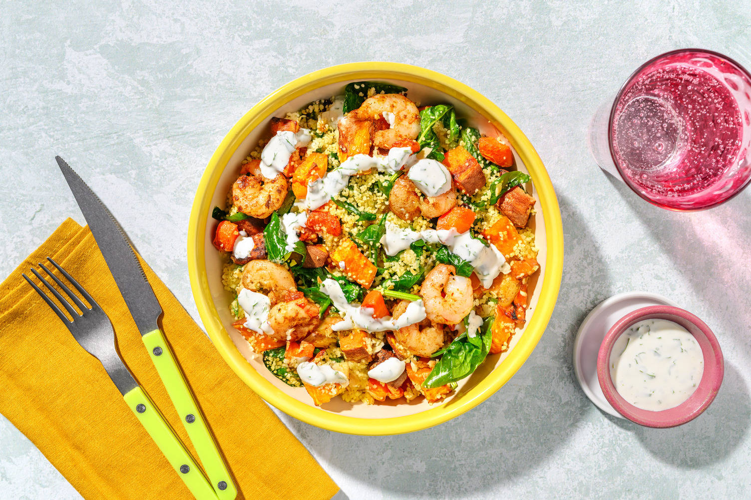 Moroccan Prawns and Roast Veg Bulgur