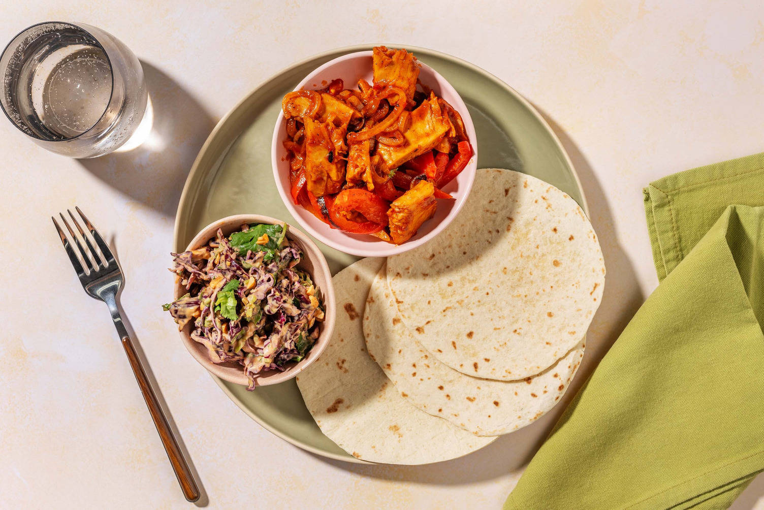 Wraps aux émincés végétariens façon poulet