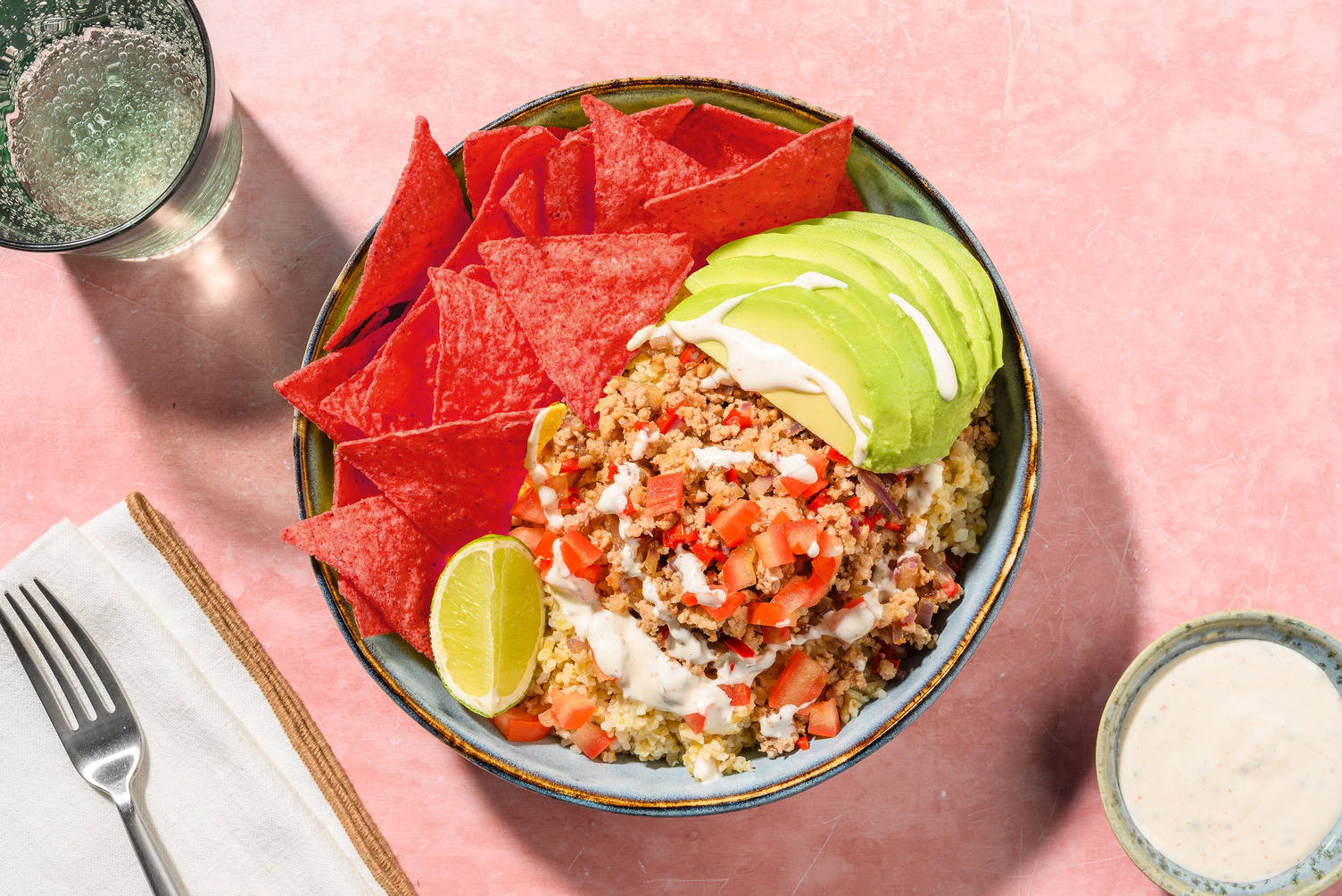 Bowl de boulgour au poulet et épices mexicaines