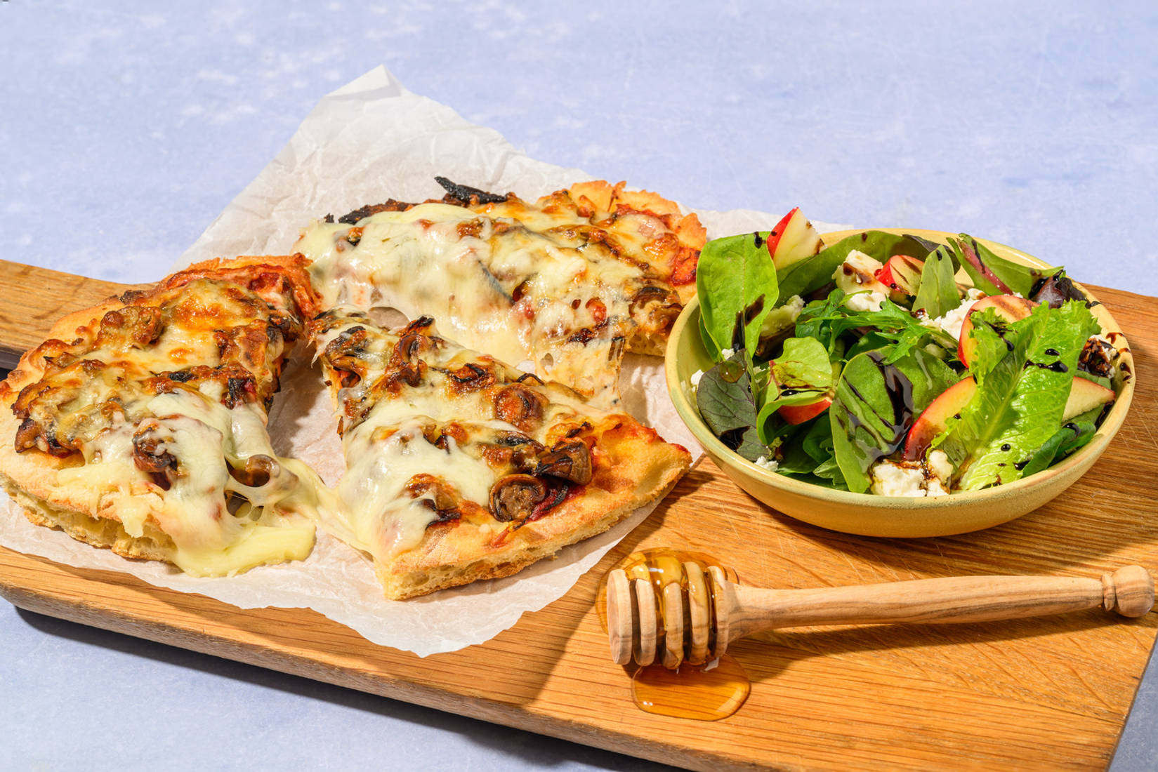 Middle Eastern Inspired Cheesy Harissa Naanizza