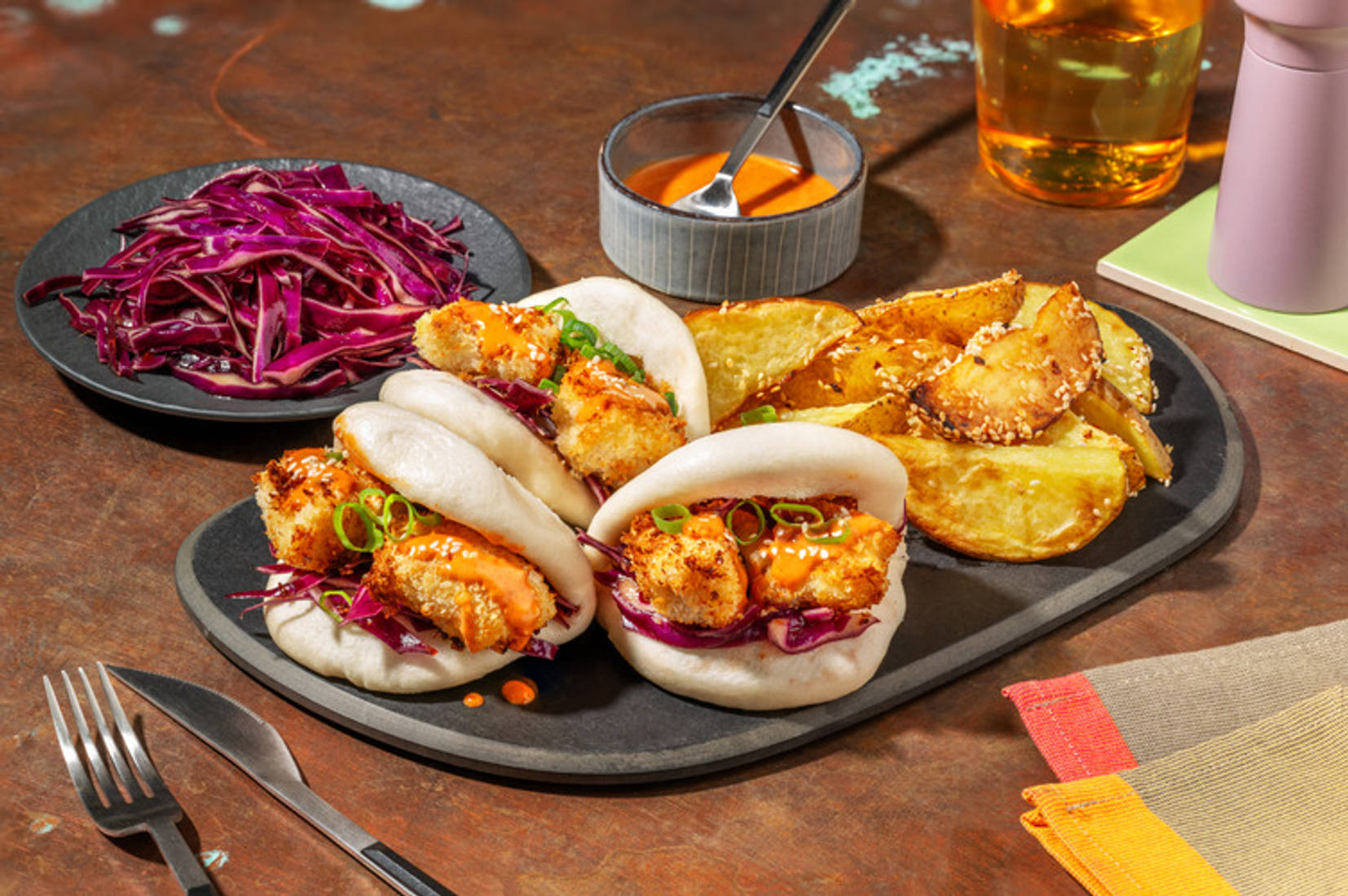 Fiery Korean-inspired Chicken Bao