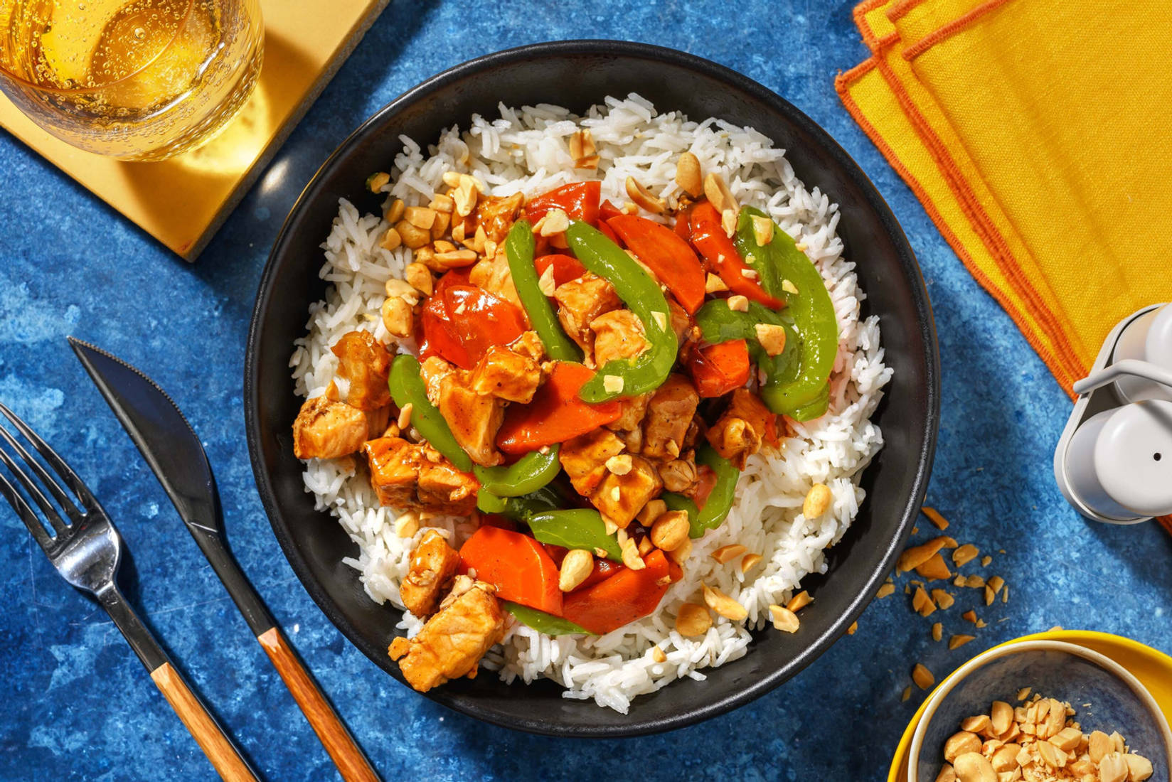 Maiale e peperoni in salsa orientale