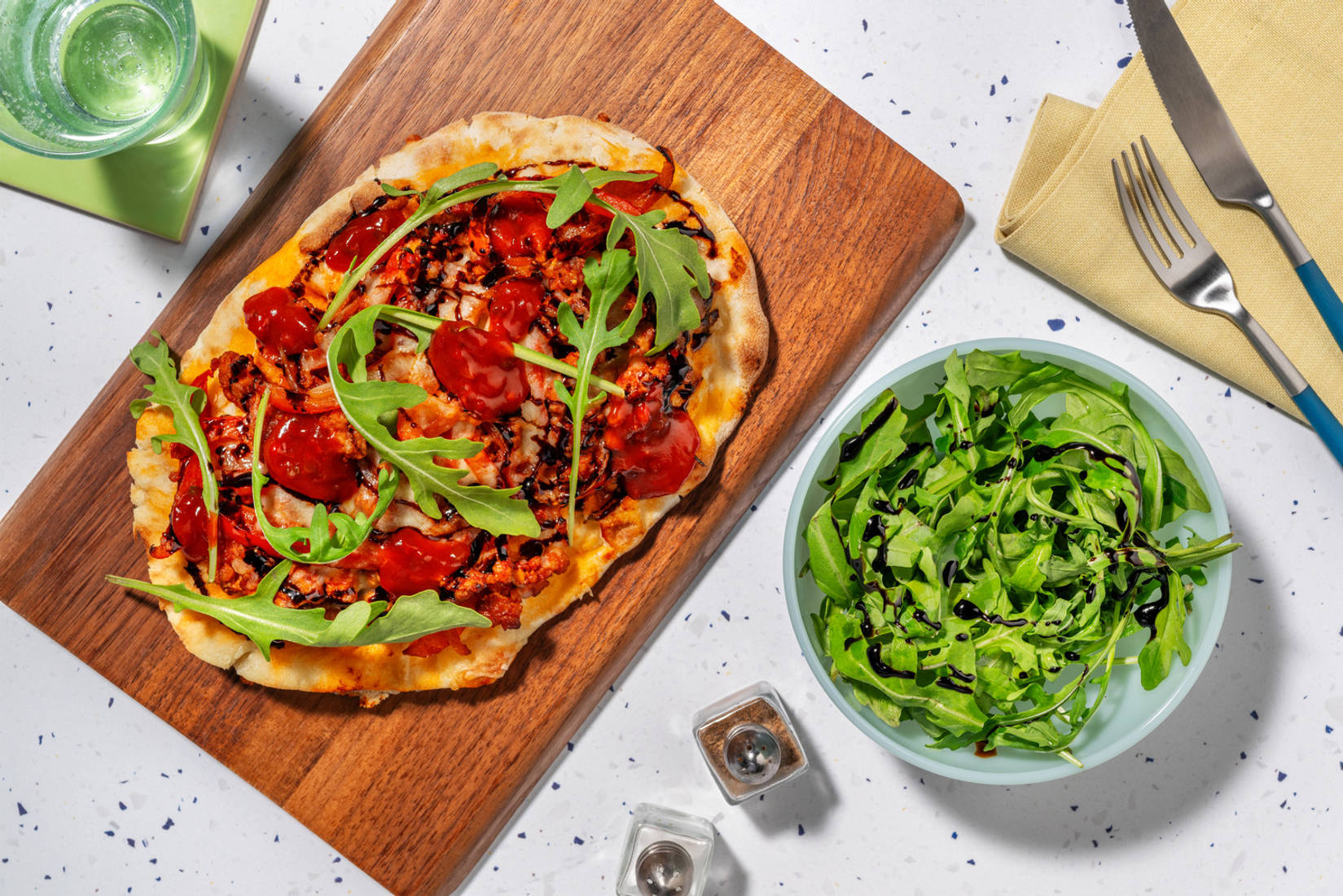 Cheesy Spiced Pork Loaded Naans