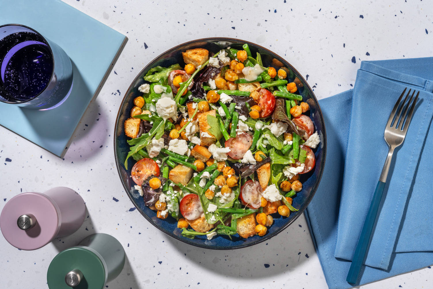 Indian Inspired Curried Roasted Chickpea Salad 