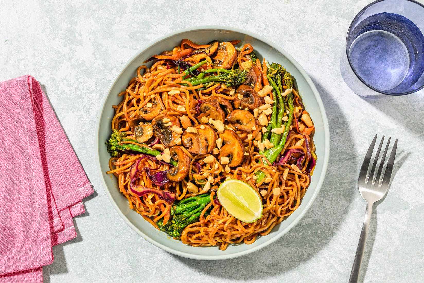 Yellow Thai Style Veggie Noodles