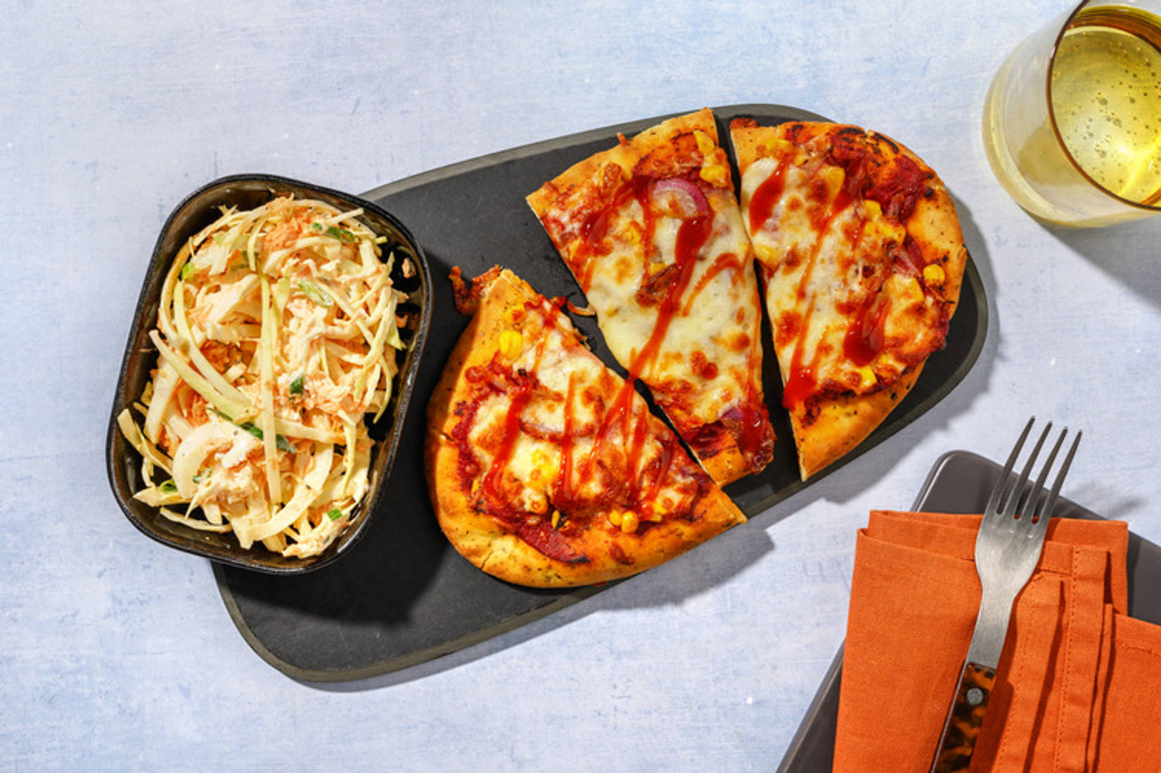 BBQ Sweetcorn Naanizza