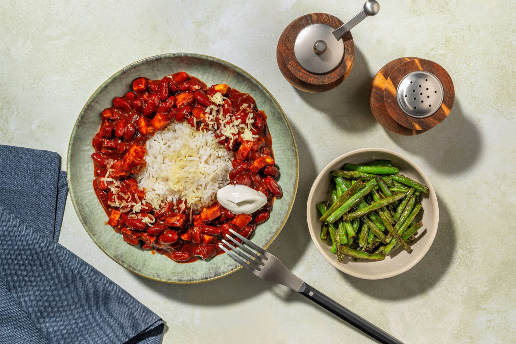 Roasted Sweet Potato and Kidney Bean Chilli