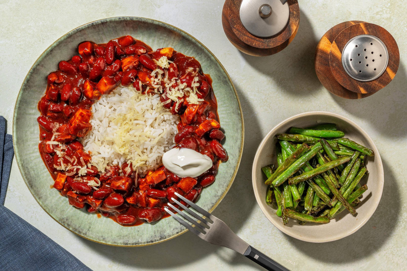 Roasted Sweet Potato and Kidney Bean Chilli