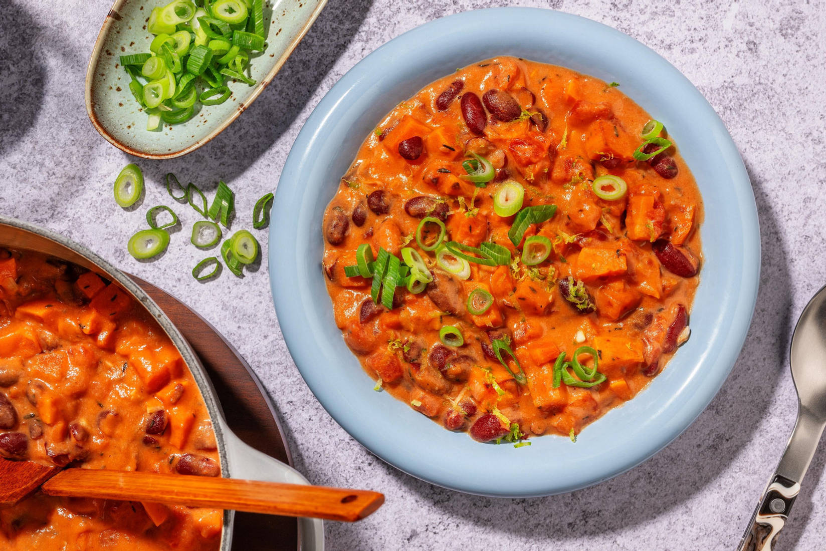 Zoete-aardappelsoep met kokosmelk