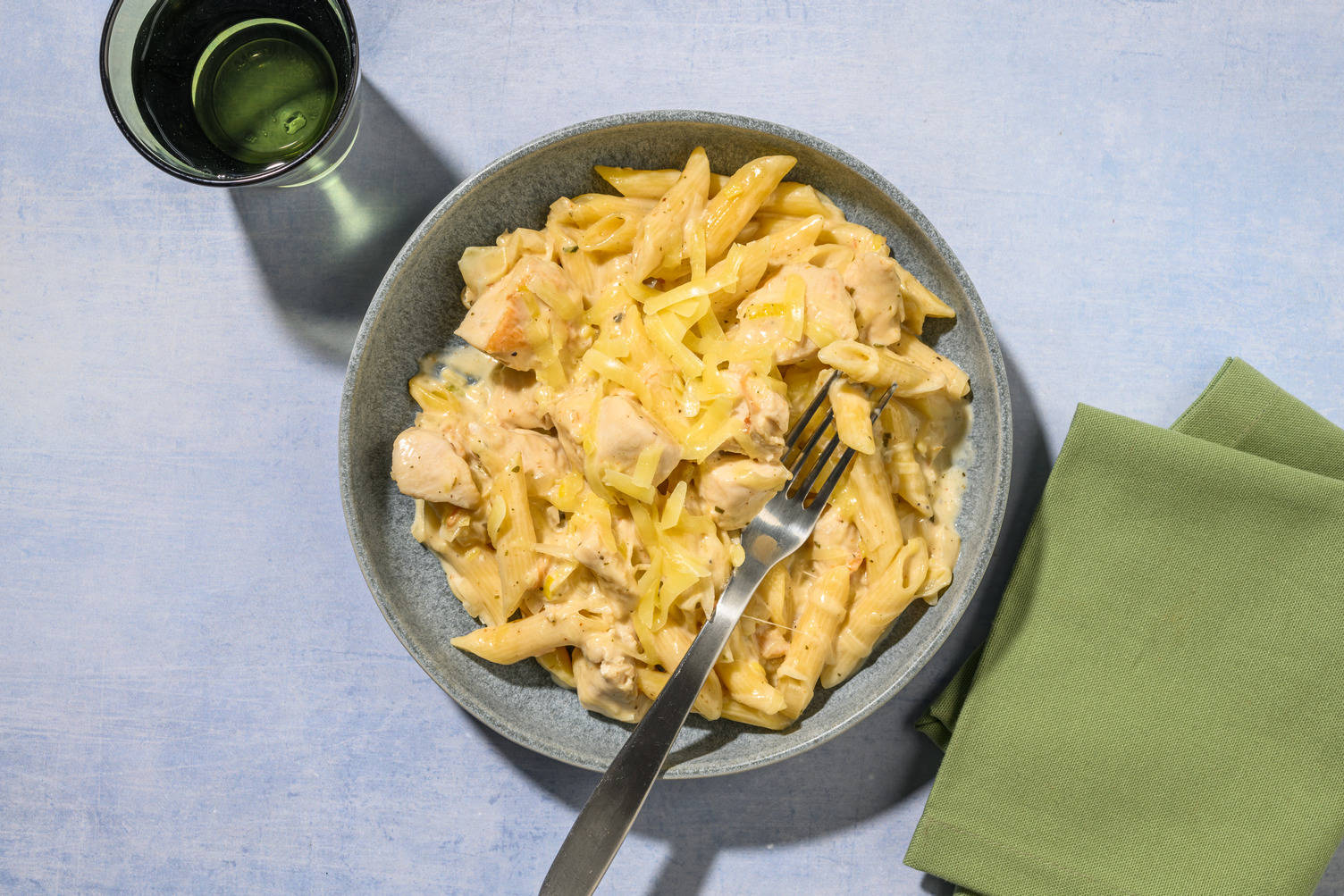 One pot : penne, poulet & crème de gouda